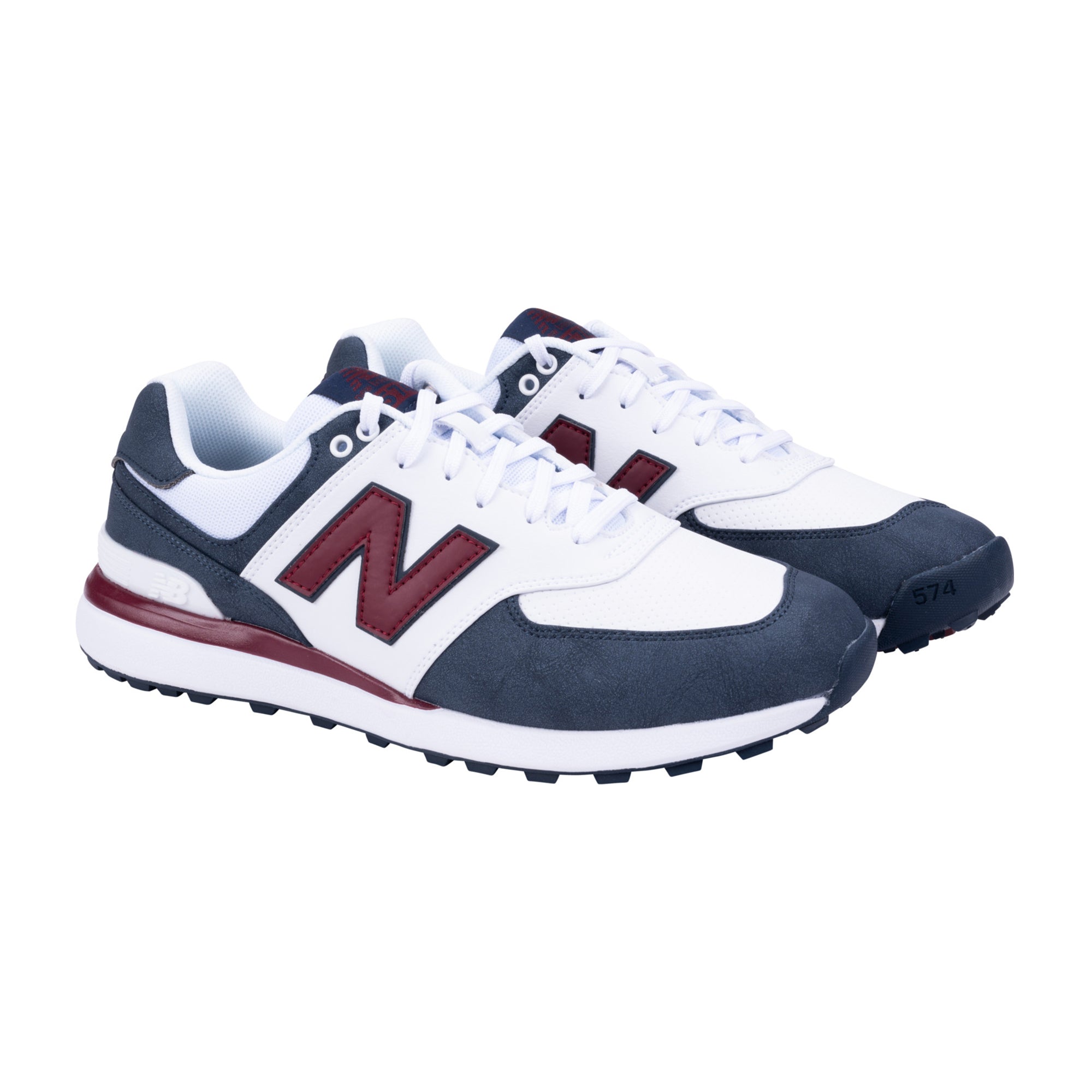 New Balance 574 Greens V2 Golf Shoes Navy/White/Red