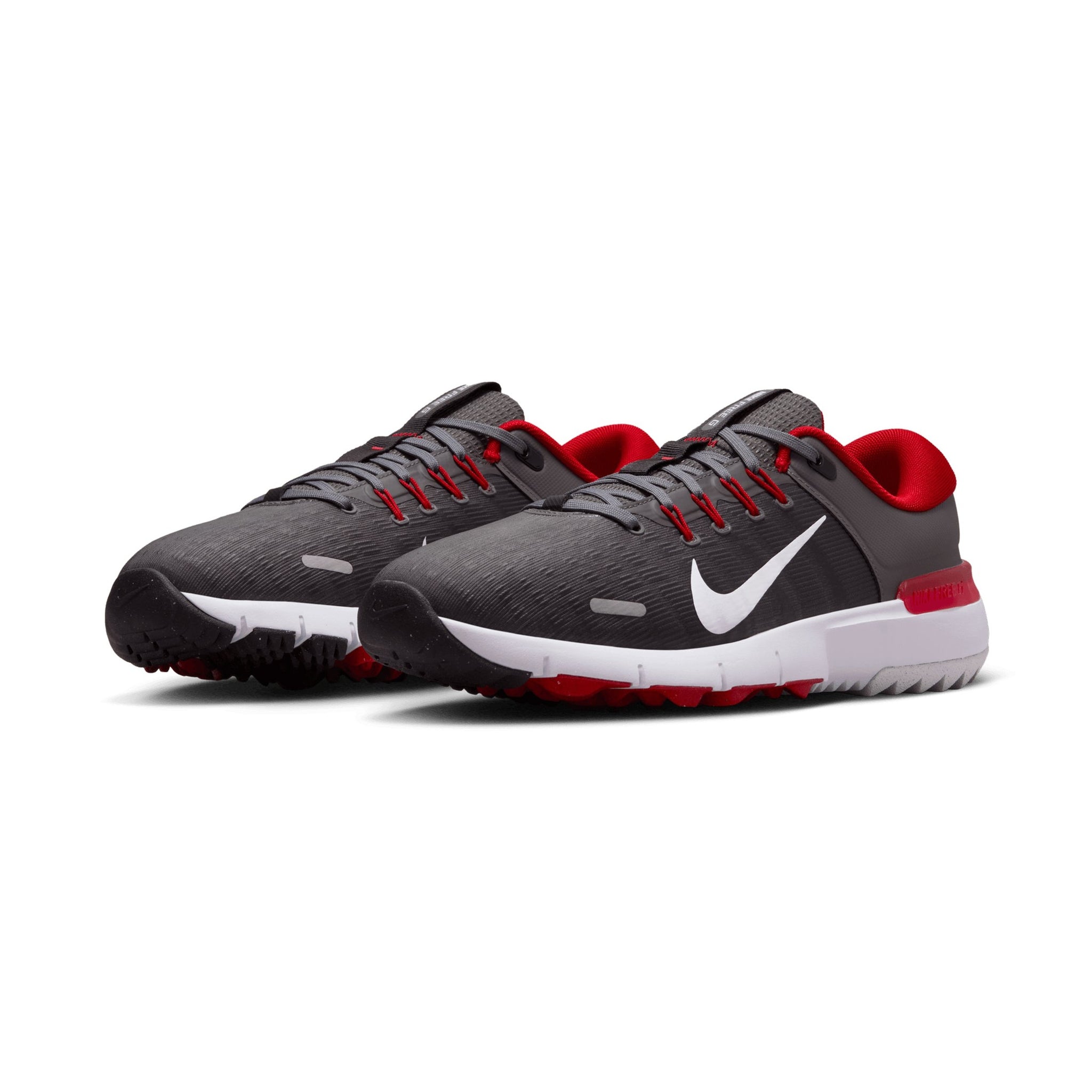 Nike Free Golf Shoes Iron Grey/Uni Red/Grey/White 002