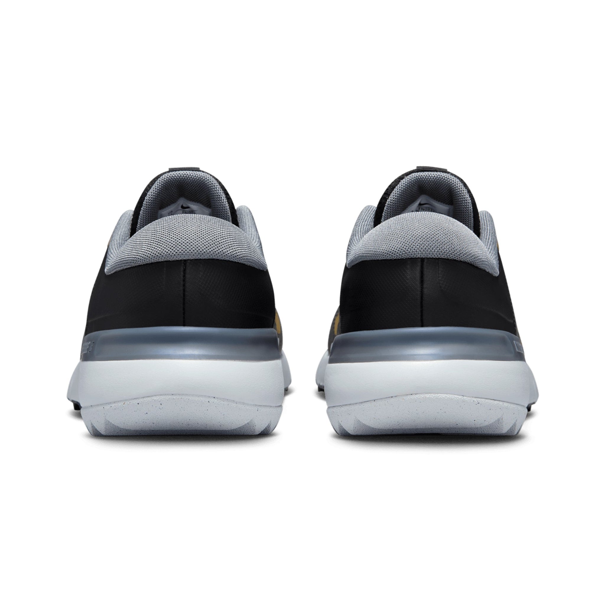 Nike Free Golf Shoes Black/Grey/Platinum/Gold 003