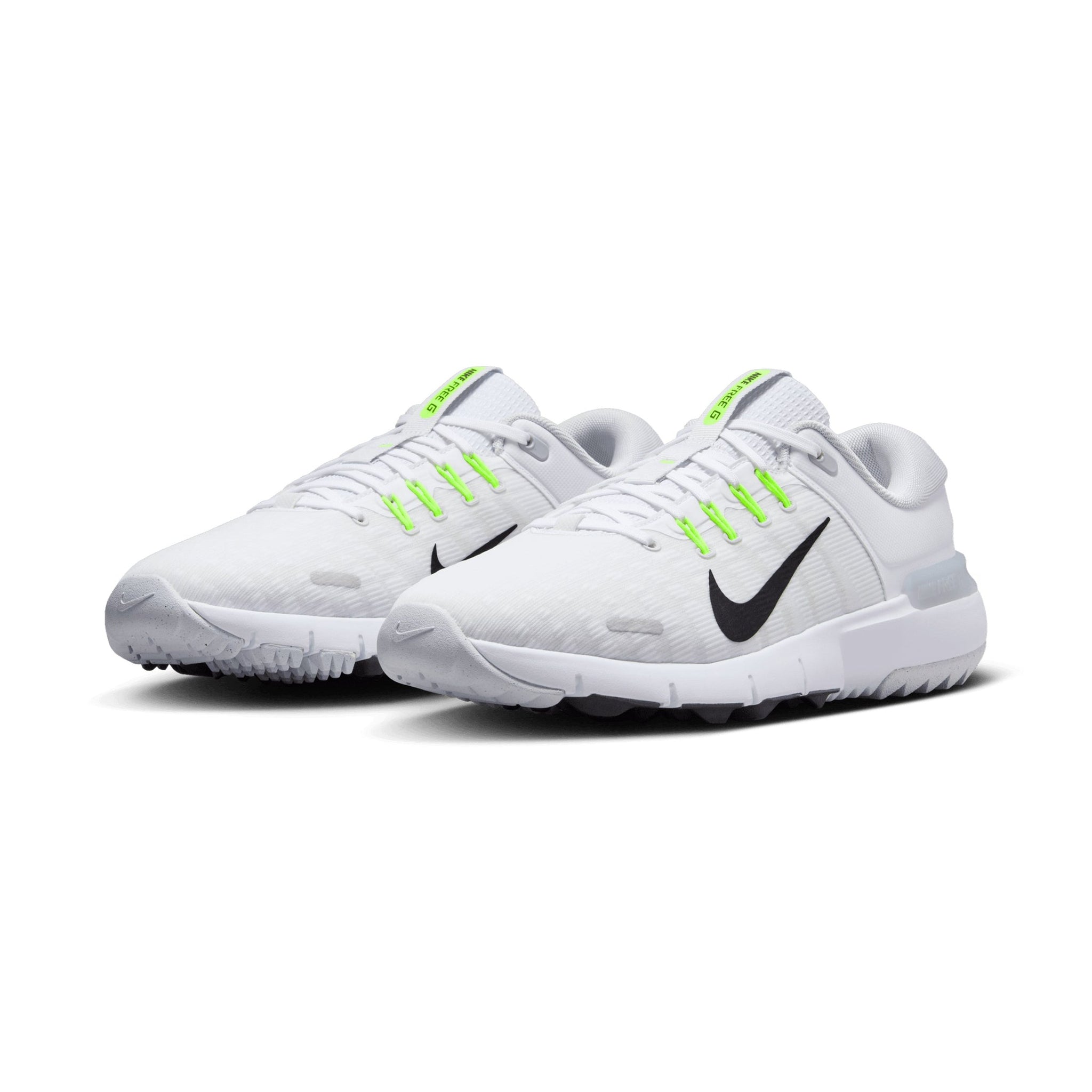 Nike Free Golf Shoes White/Black/Platinum/Grey 101