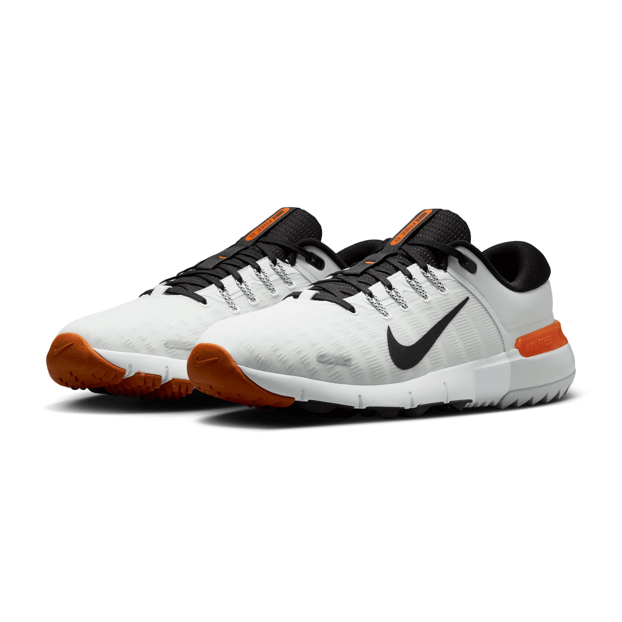 Nike Free Golf Shoes White/Black/Orange 103