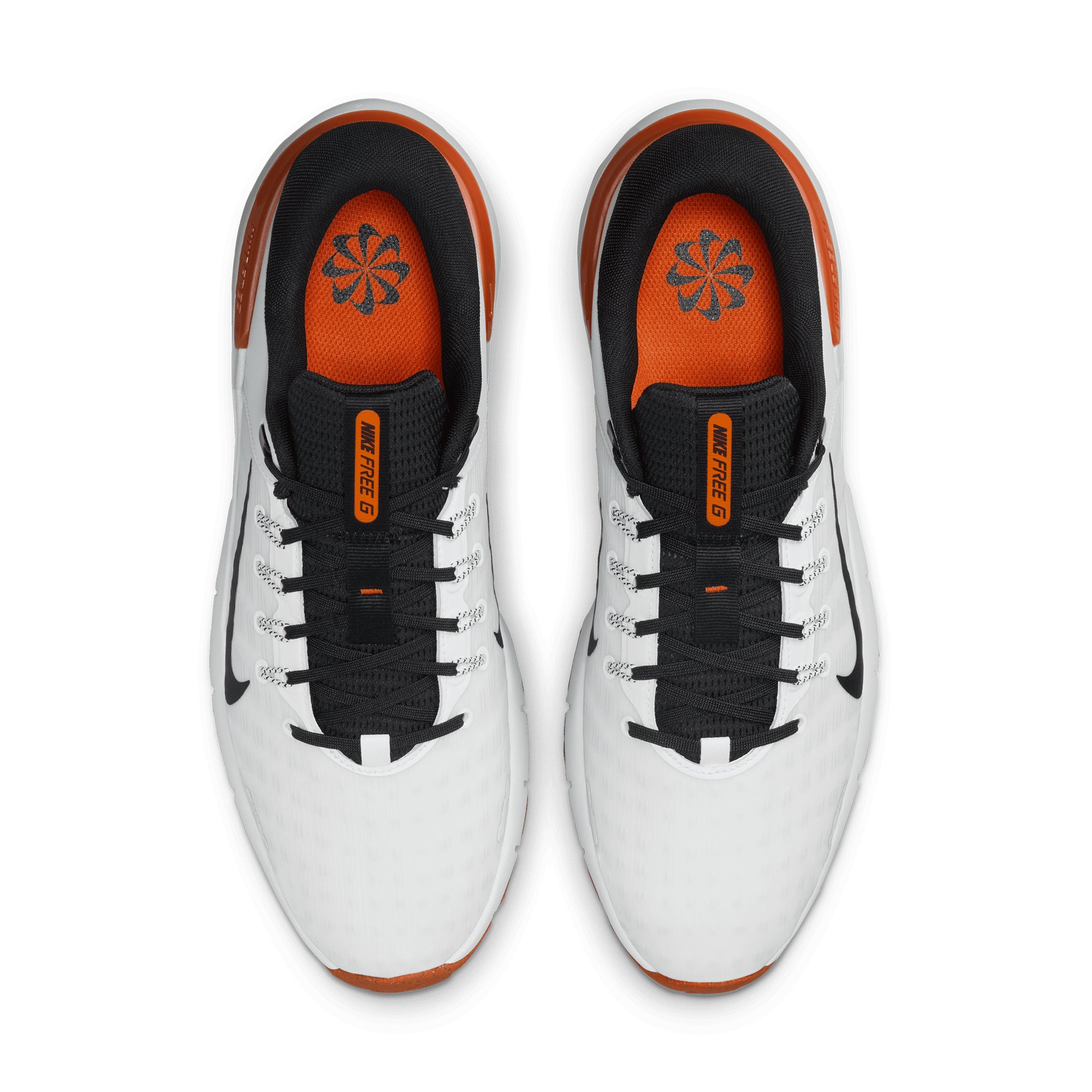 Nike Free Golf Shoes White/Black/Orange 103