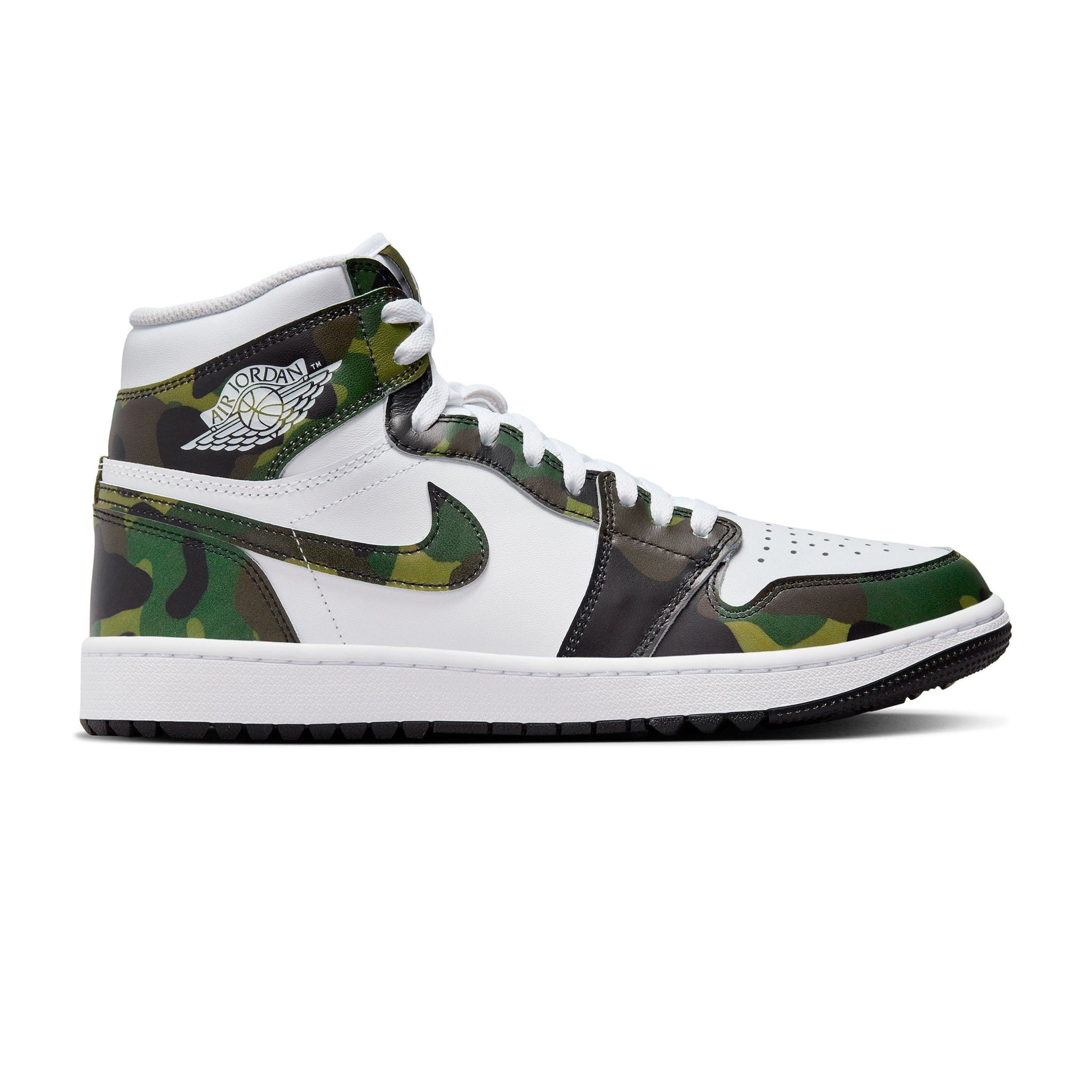 Nike Golf Air Jordan 1 High G Shoes White/Green/Black 300