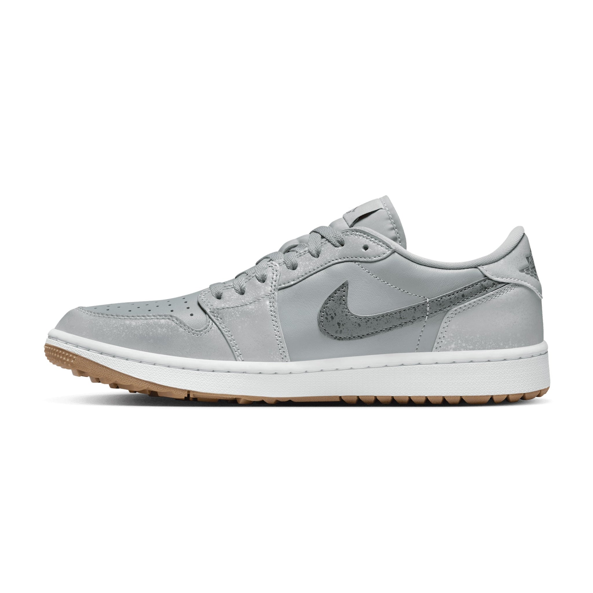 Nike Golf Air Jordan 1 Low G Shoes Wolf Grey/White/Gum 006