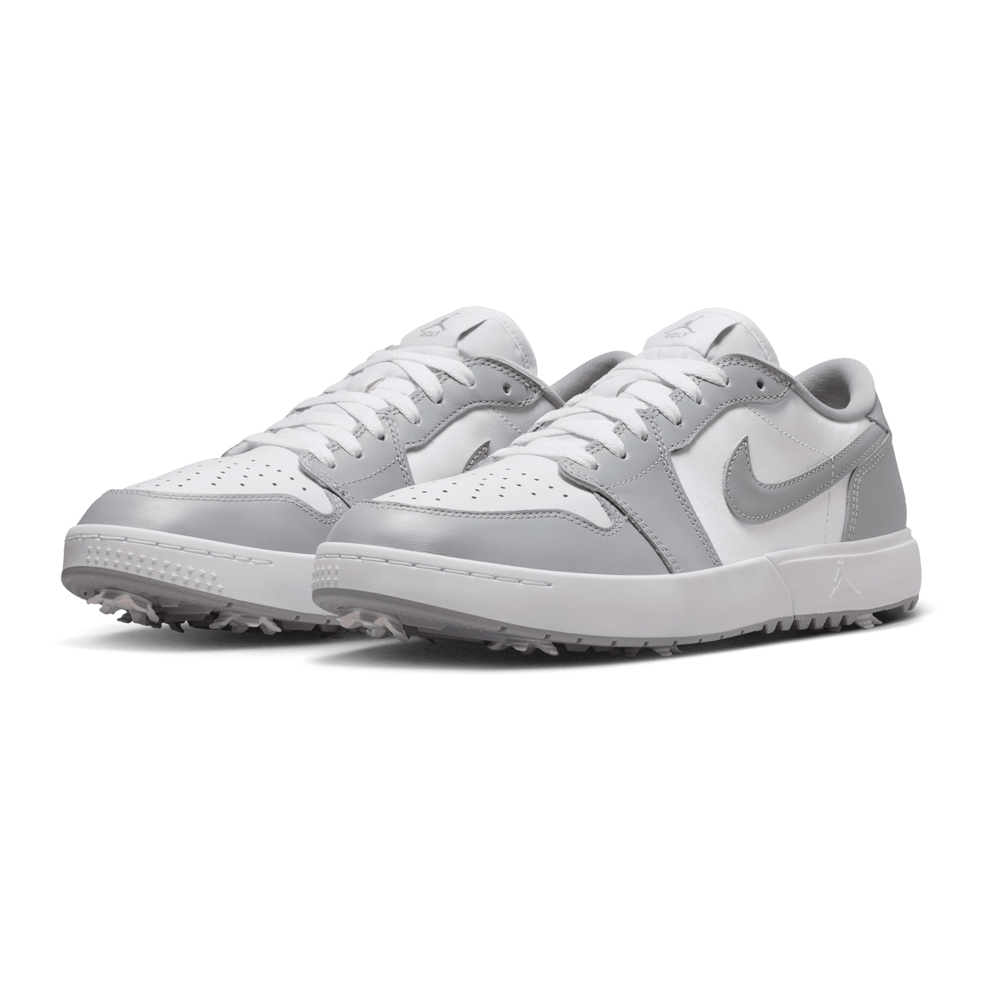 Nike Golf Air Jordan 1 Low G Spiked Shoes - Wolf Grey/White/Wolf