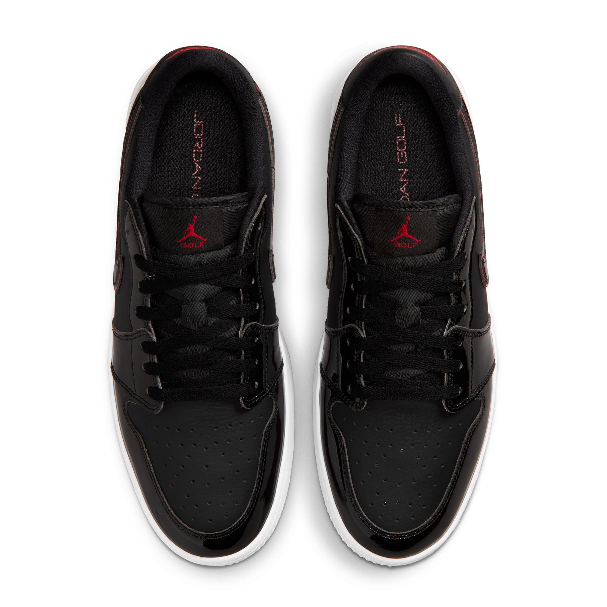 Nike Golf Air Jordan 1 Low G Spiked Shoes - Black/Varsity Red
