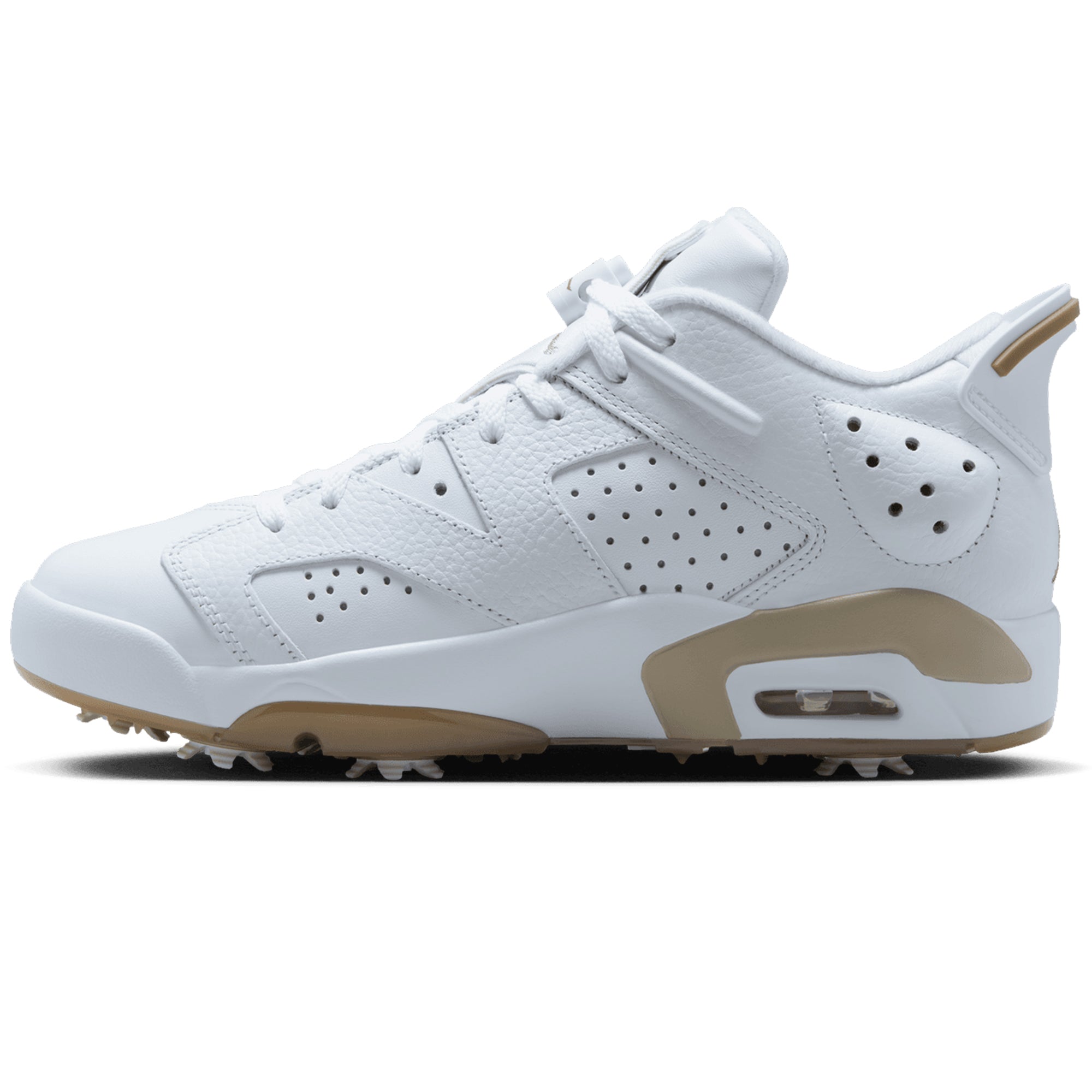 Nike Golf Air Jordan 6 Retro Golf Shoes DV1376 White Khaki 100