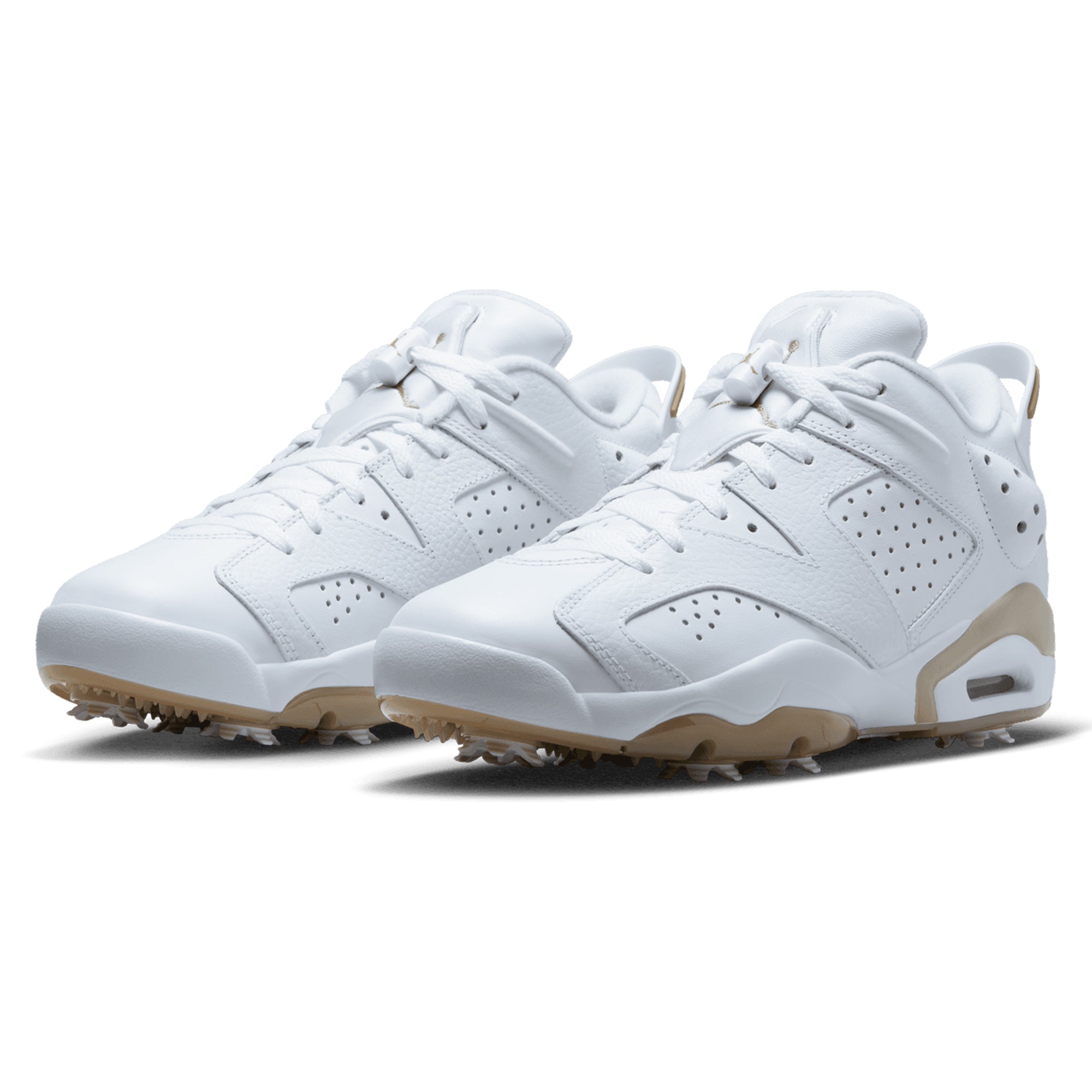 Nike Golf Air Jordan 6 Retro Golf Shoes DV1376 White Khaki 100