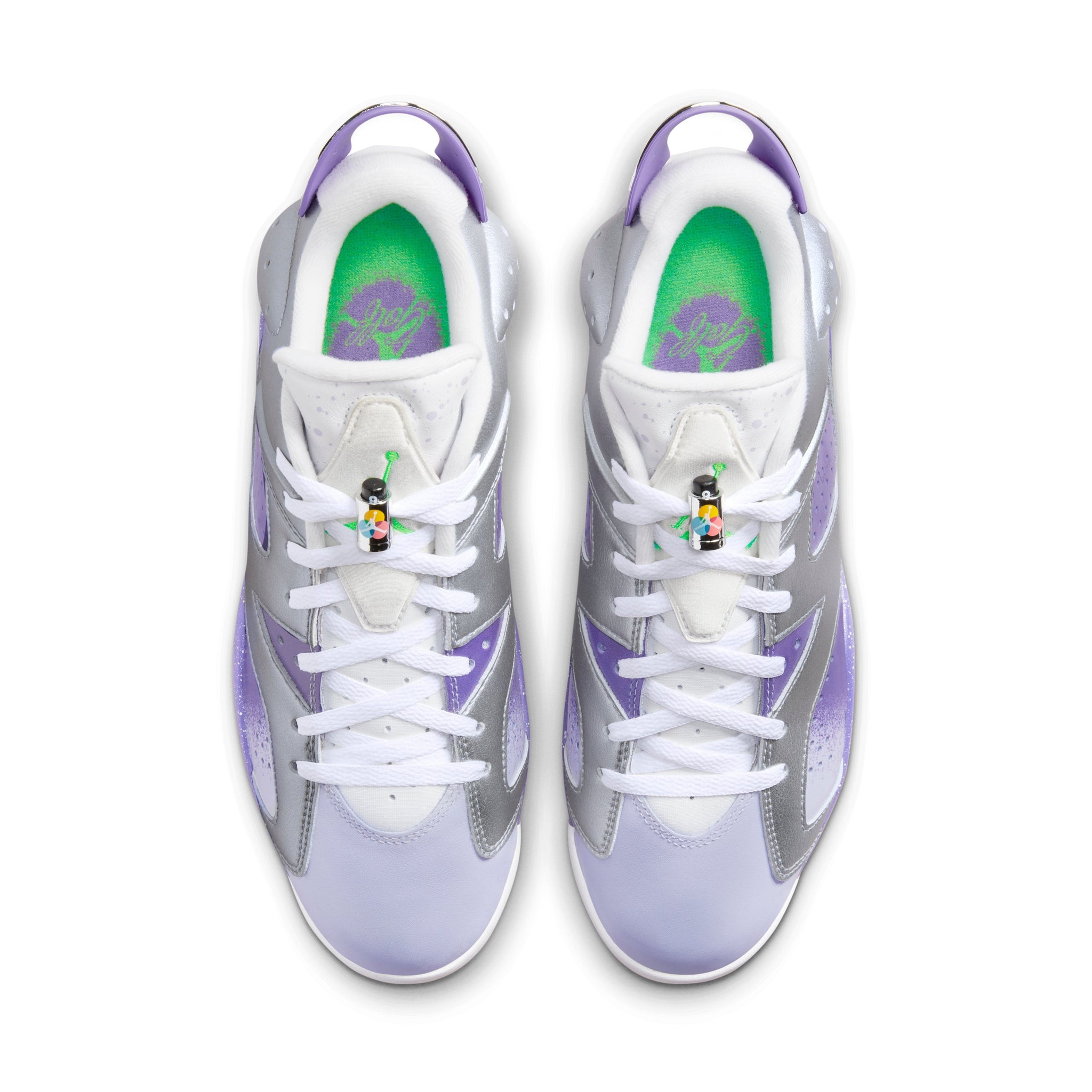 Nike Golf Air Jordan VI Retro Golf Shoes Silver/Oxygen/Grape 055