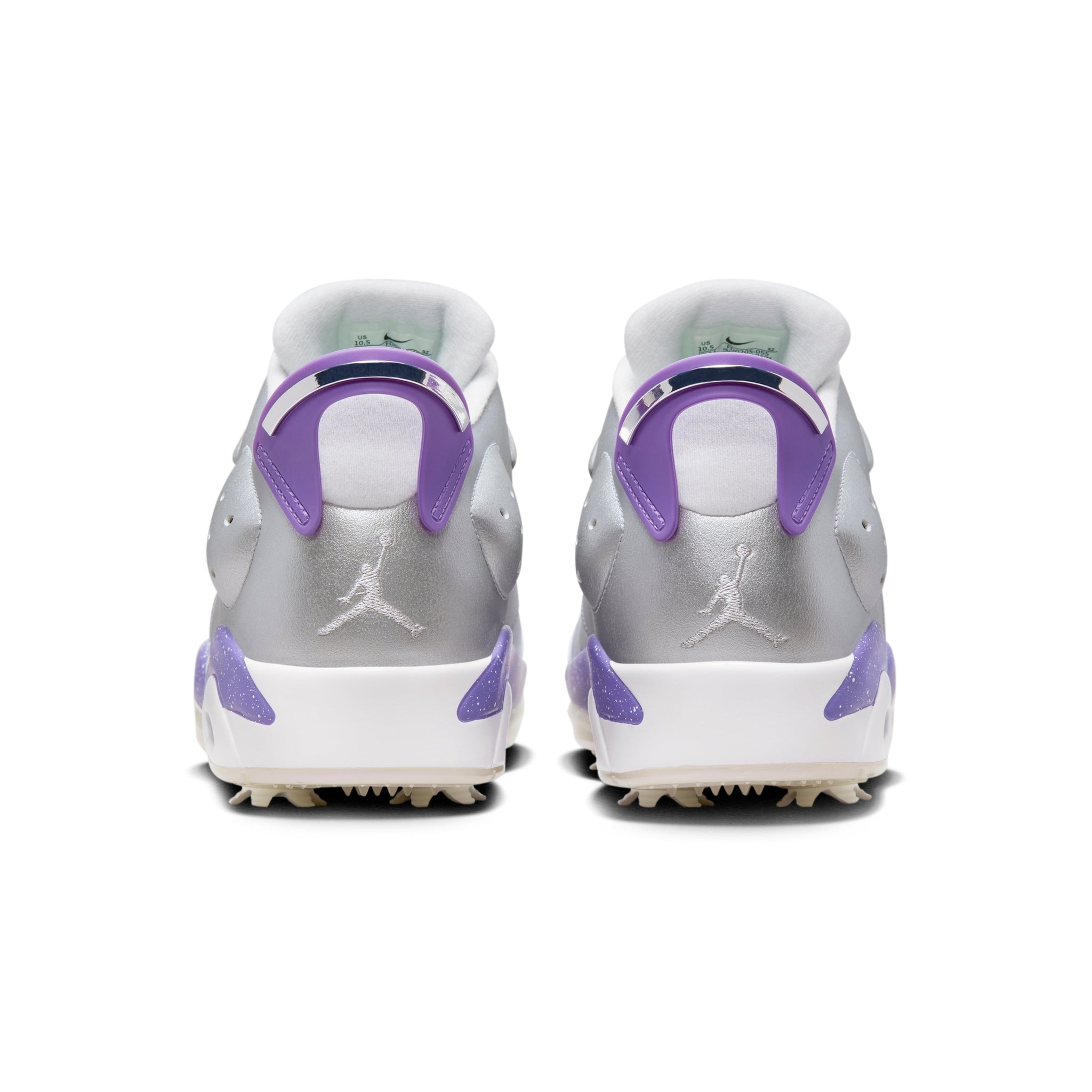 Nike Golf Air Jordan VI Retro Golf Shoes Silver/Oxygen/Grape 055