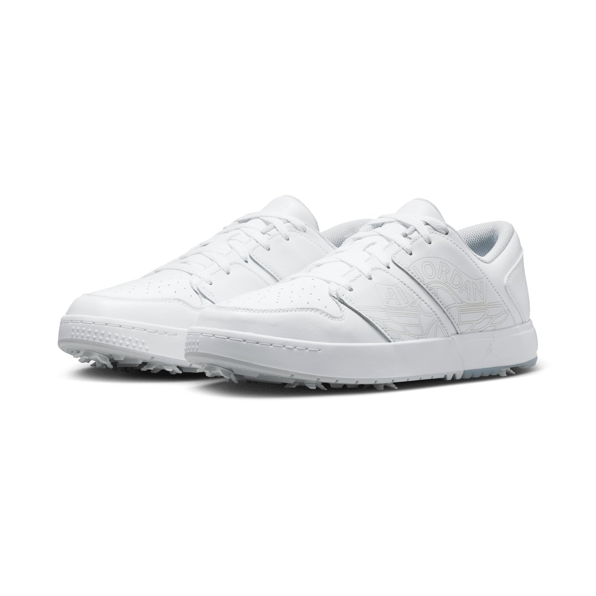 Nike Golf Air Jordan NU Retro 1 G Shoes White/Platinum/Blue 100