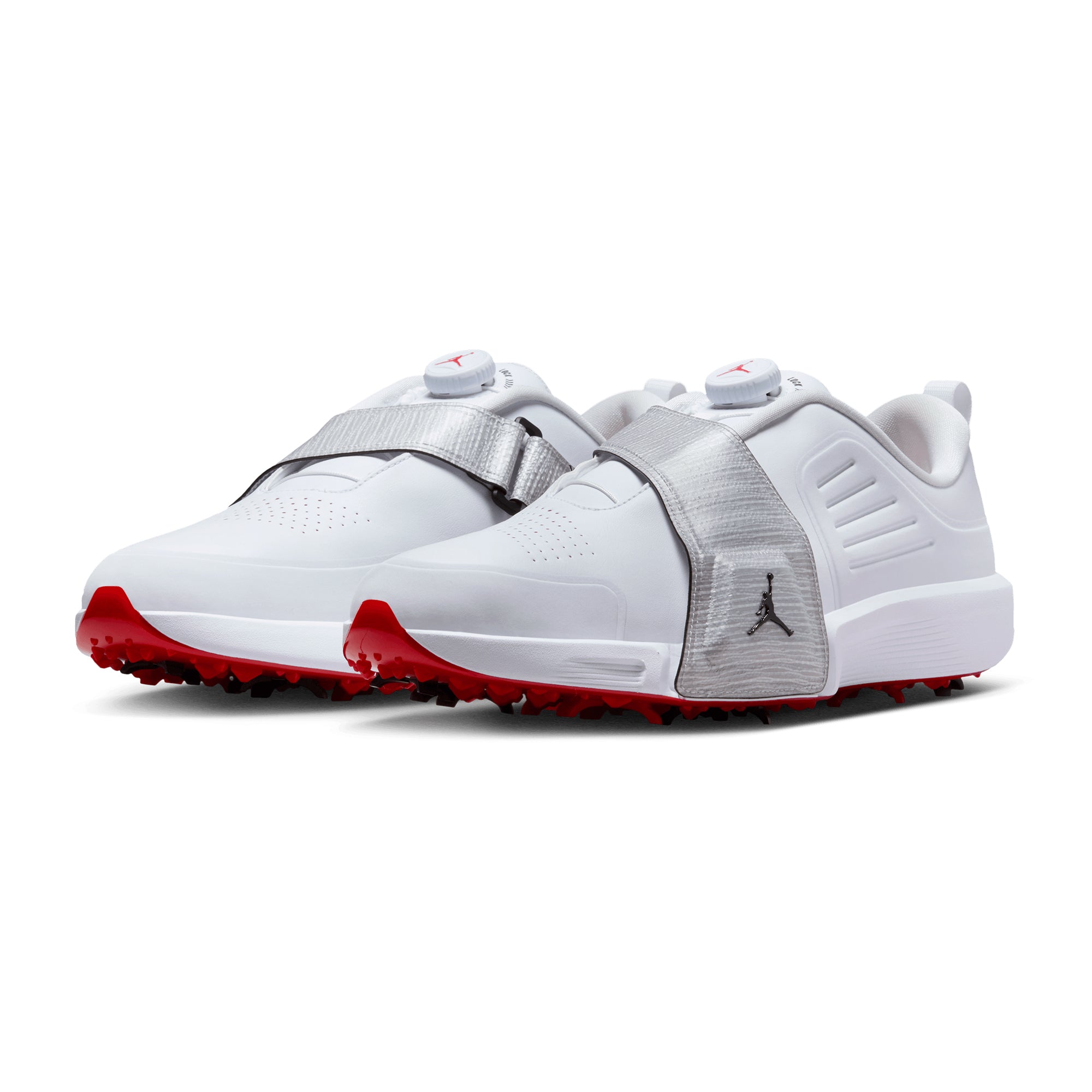 Nike Golf Air Jordan Rev Shoes - White/Black/Silver 100 - FV6338