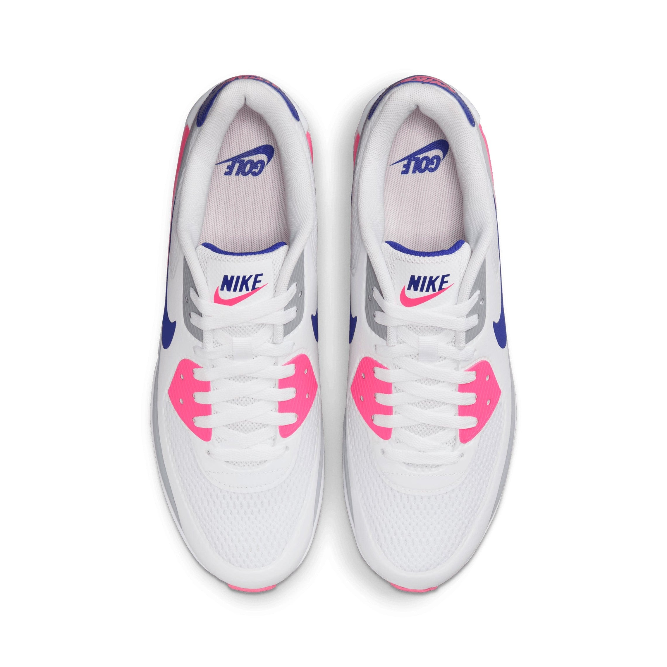 ★Nike★ Air Max 90 G Golf Shoes HV9305-101 Nike Golf Air Max 90 G Shoes - White/Laser Pink 101 - HV9305