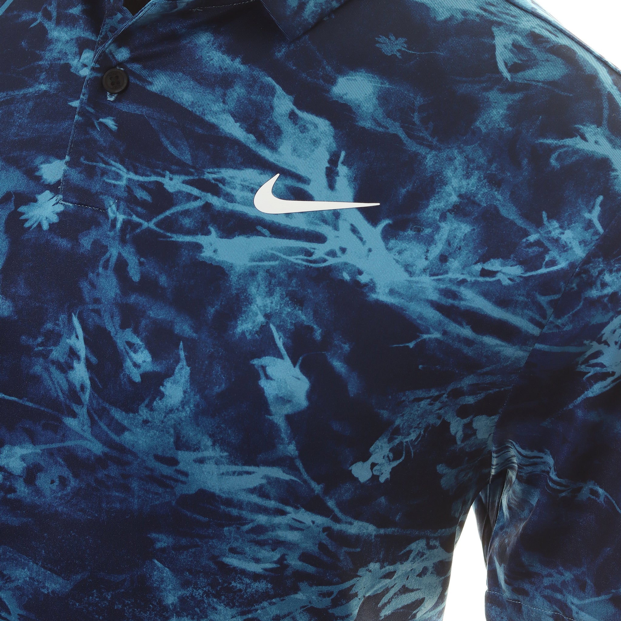 Nike Golf Dri-Fit Tour Camo Grid Shirt DX6090 Midnight Navy Dutch Blue ...