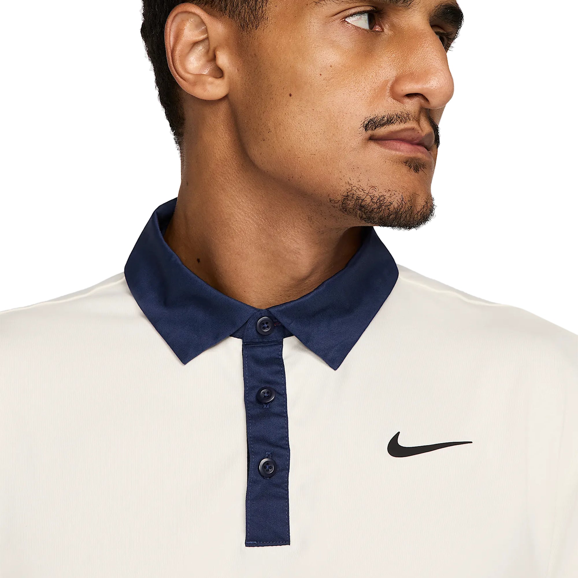 Nike Golf Dri-Fit Tour Contrast Shirt - Pale Ivory/Midnight