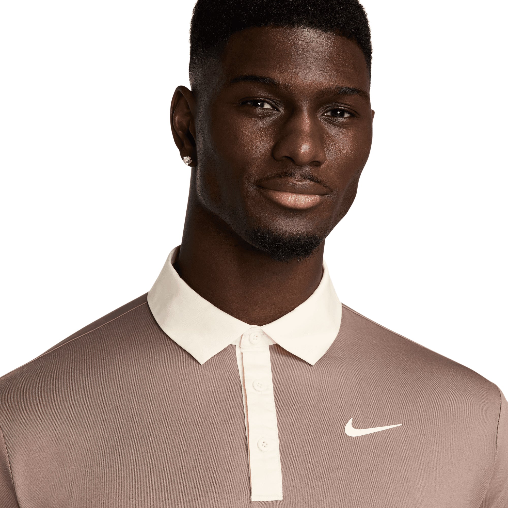 Nike Golf Dri-Fit Tour Contrast Shirt Mink Brown/Pale Ivory 233