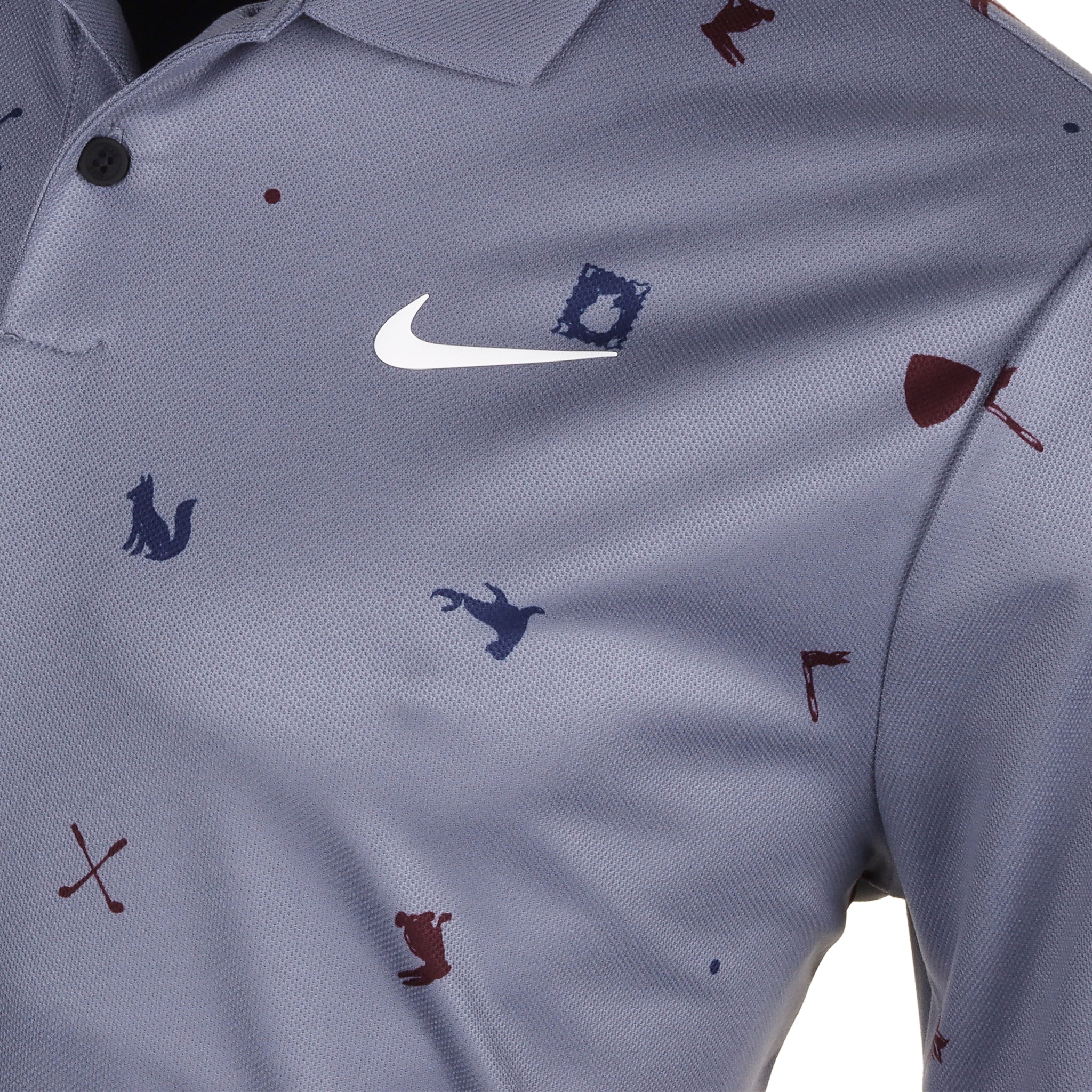 Nike Golf Dri-Fit Tour Icon Print Shirt Light Carbon 003
