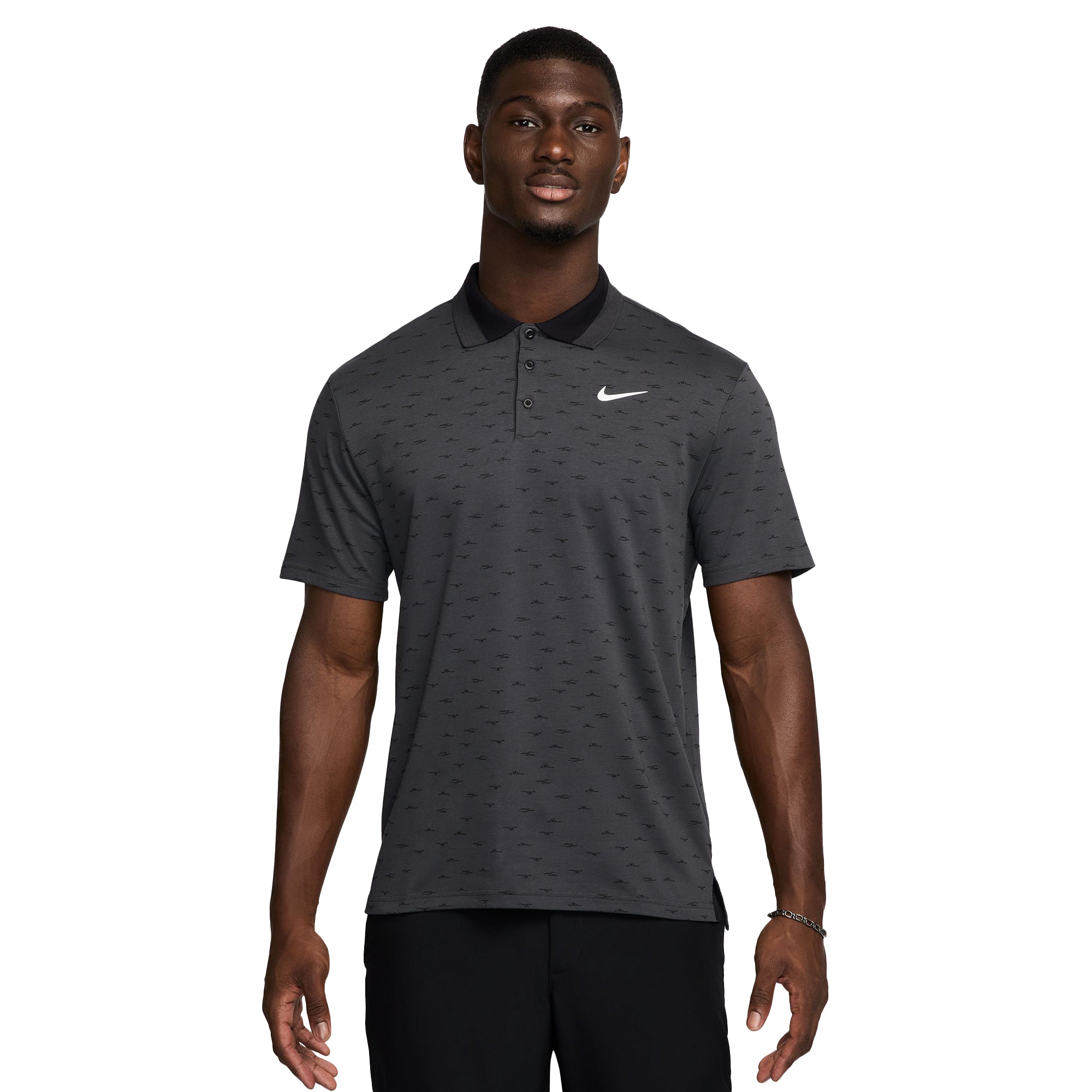 Nike Golf Dri-Fit Tour Micro Print Shirt Anthracite 060
