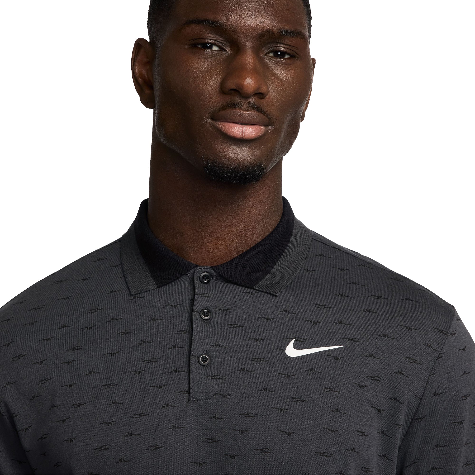 Nike Golf Dri-Fit Tour Micro Print Shirt Anthracite 060