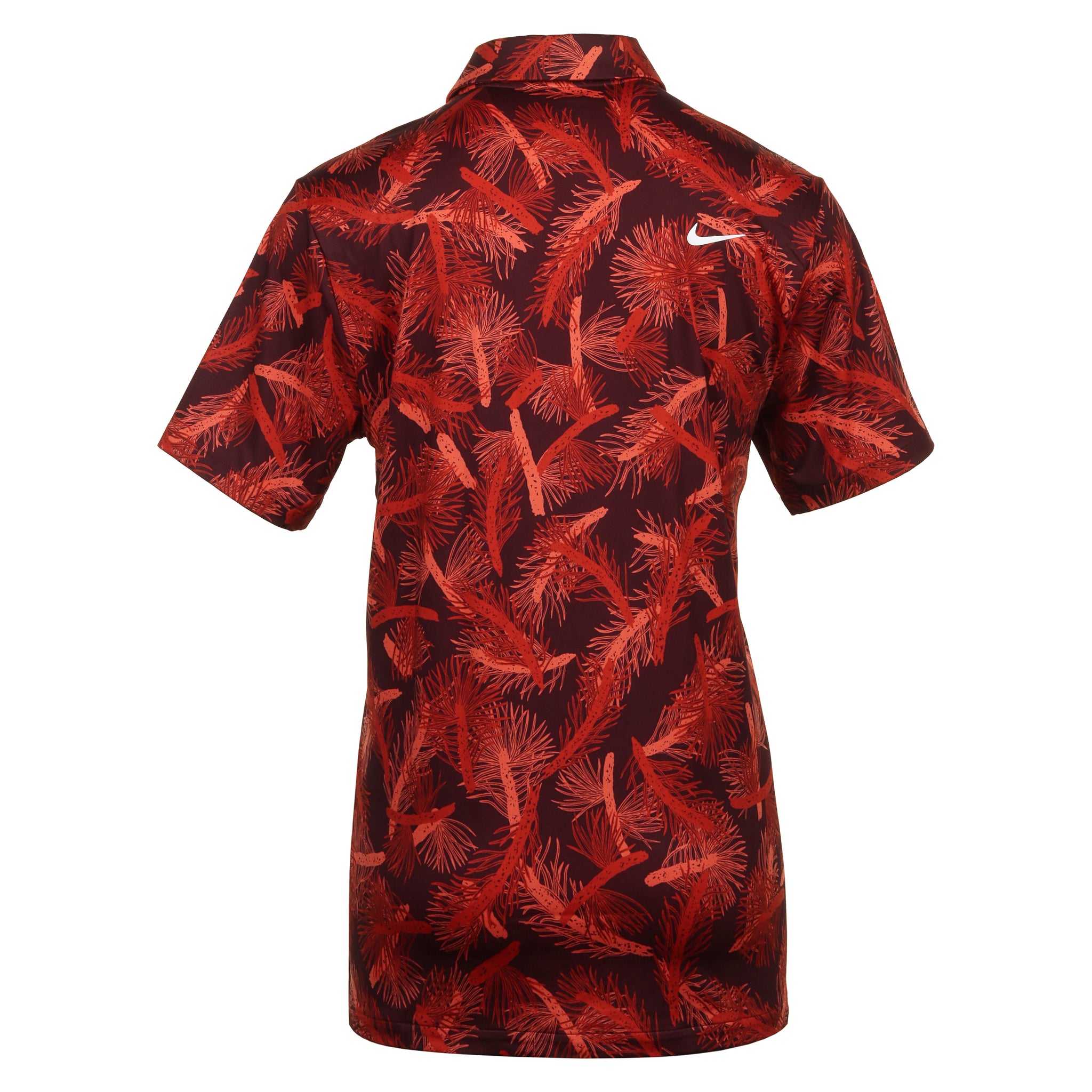 Nike Golf Dri Fit Tour Pine Print Shirt FQ0402 Dragon Red 626 Function18 Restrictedgs