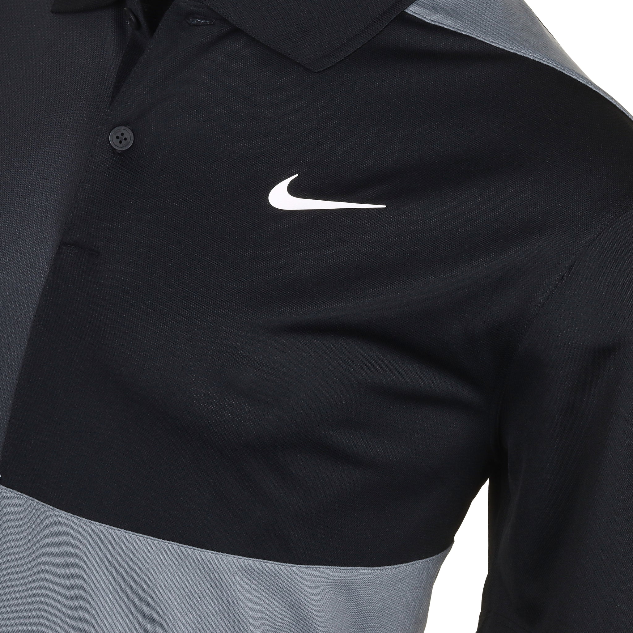 Nike Golf Dri-Fit Victory+ Blocked Shirt FD5827 Black Smoke Grey Dark ...