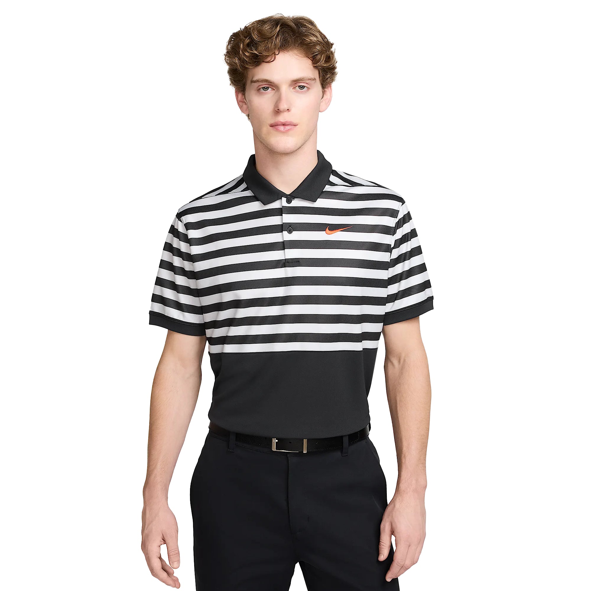 Nike Golf Dri-Fit Victory+ Blocked Shirt - Black/White 010