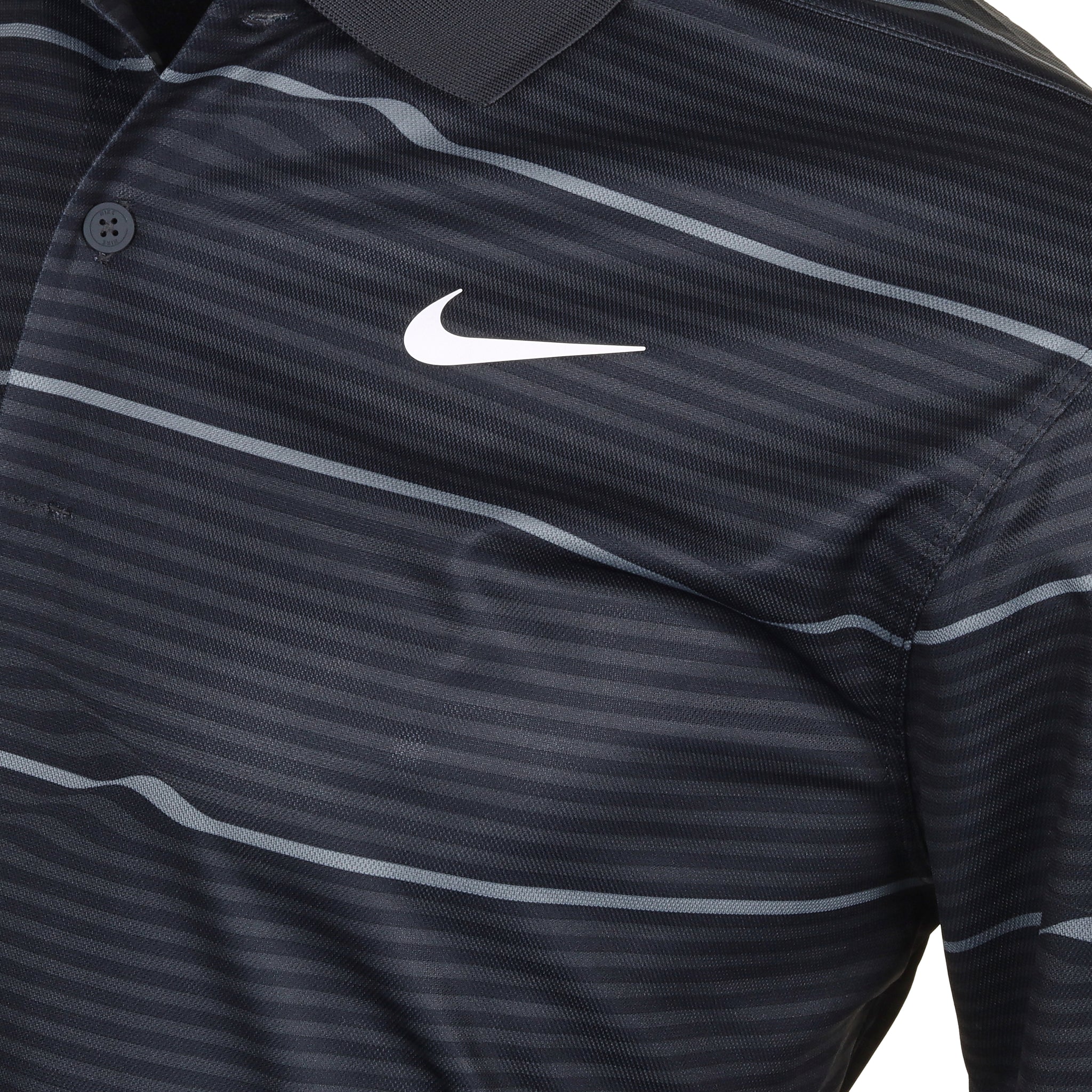Nike Golf Dri-Fit Victory+ Ripple Shirt FD5829 Black Dark Smoke Grey ...