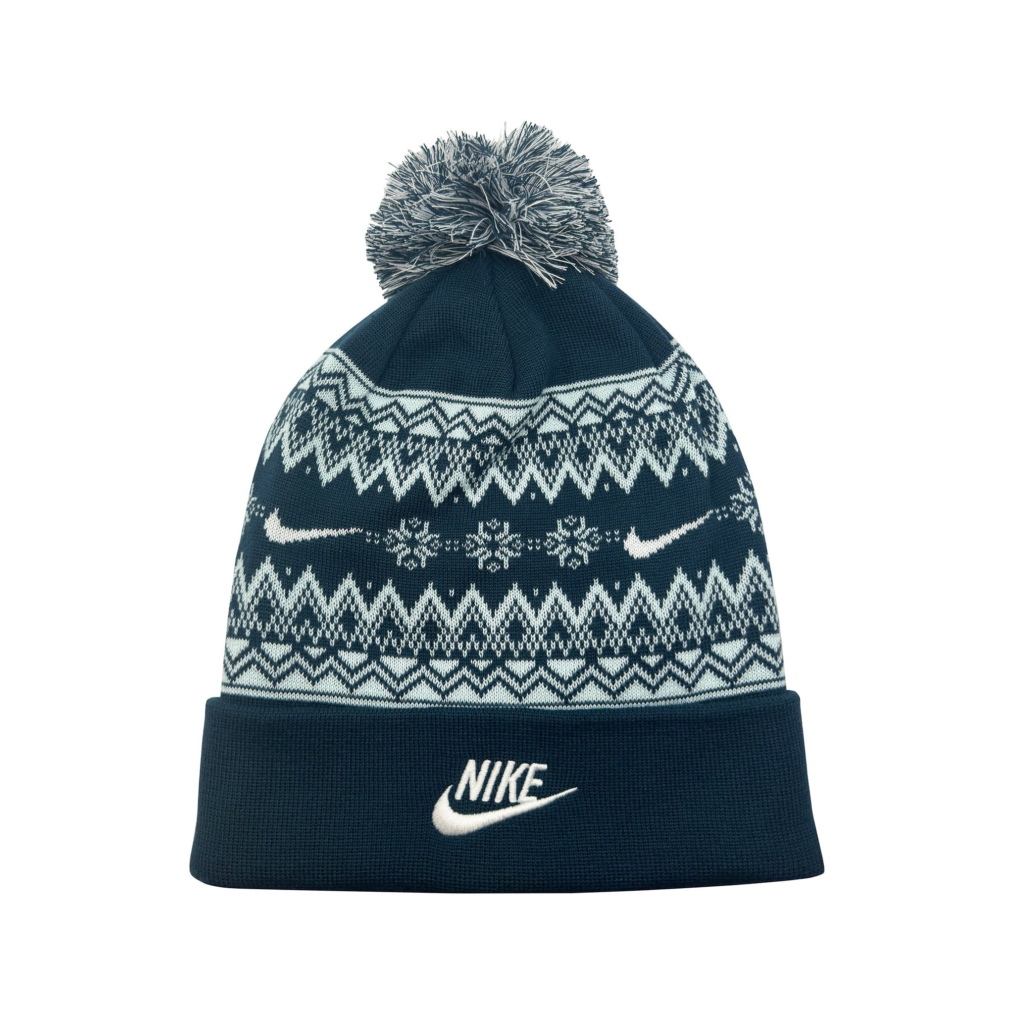 Nike Golf Fair Isle Beanie Hat Armoury Navy/White/Glacier Blue 478
