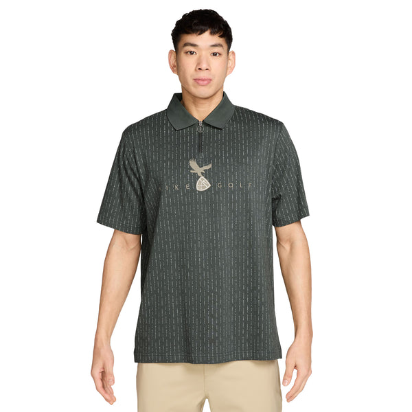 Nike Golf Fairway Fresh Zip Polo Shirt - Camo Green/Jade Horizon