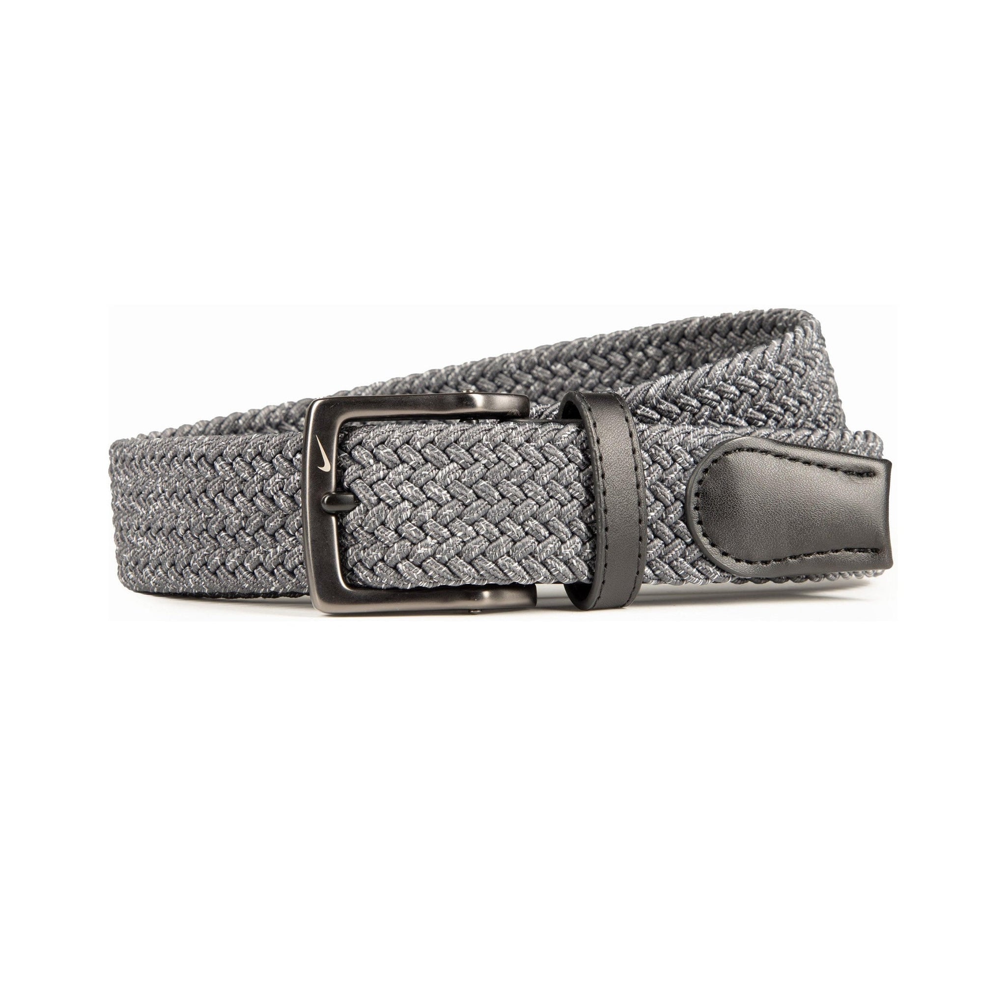 Nike Golf Heathered Stretch Woven Belt Dark Grey/White 063