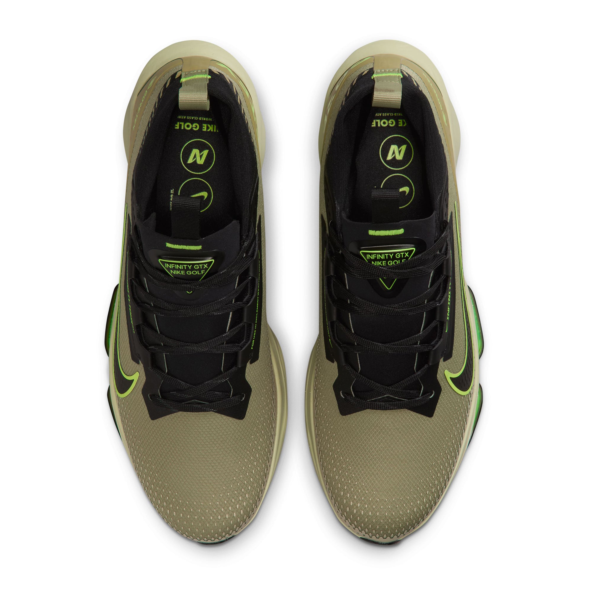 Nike Golf Infinity Tour NEXT% 2 GORE-TEX Shoes - Dusty Olive/Volt