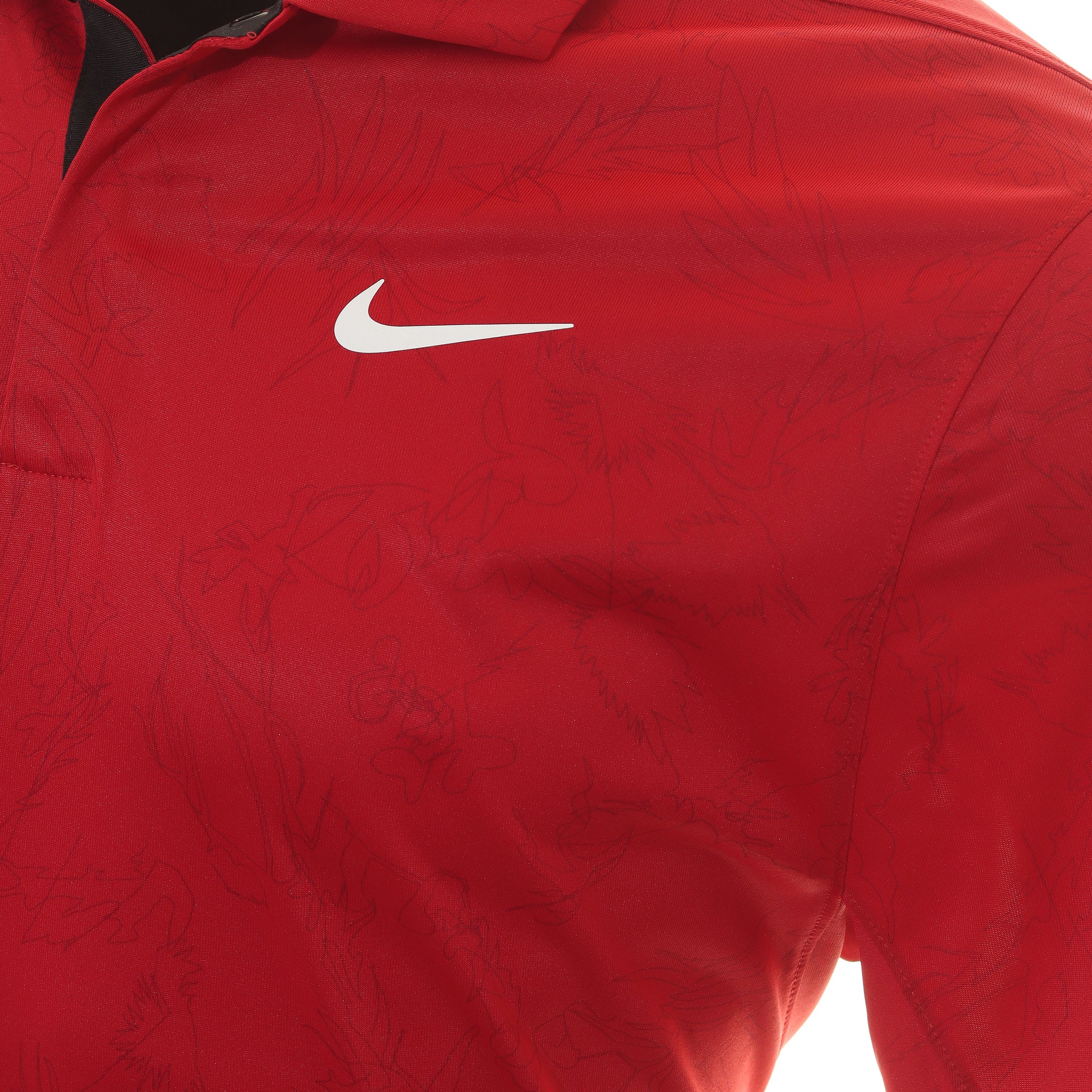 Nike Golf TW Dri-Fit ADV Contour Print Shirt DX6092 Gym Red 687 ...