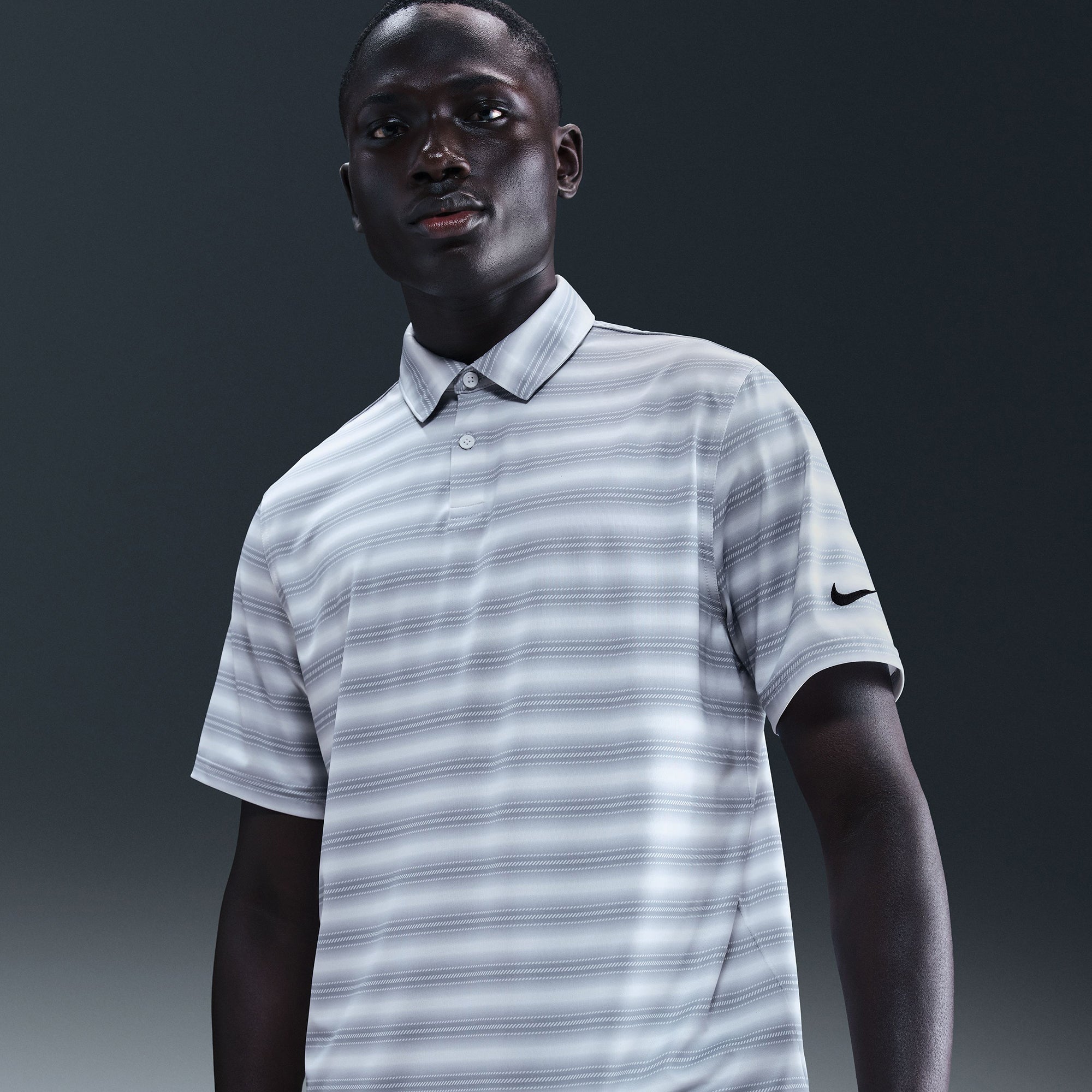 Nike Golf Velocity Stripe Polo Shirt - Malachite/White 365