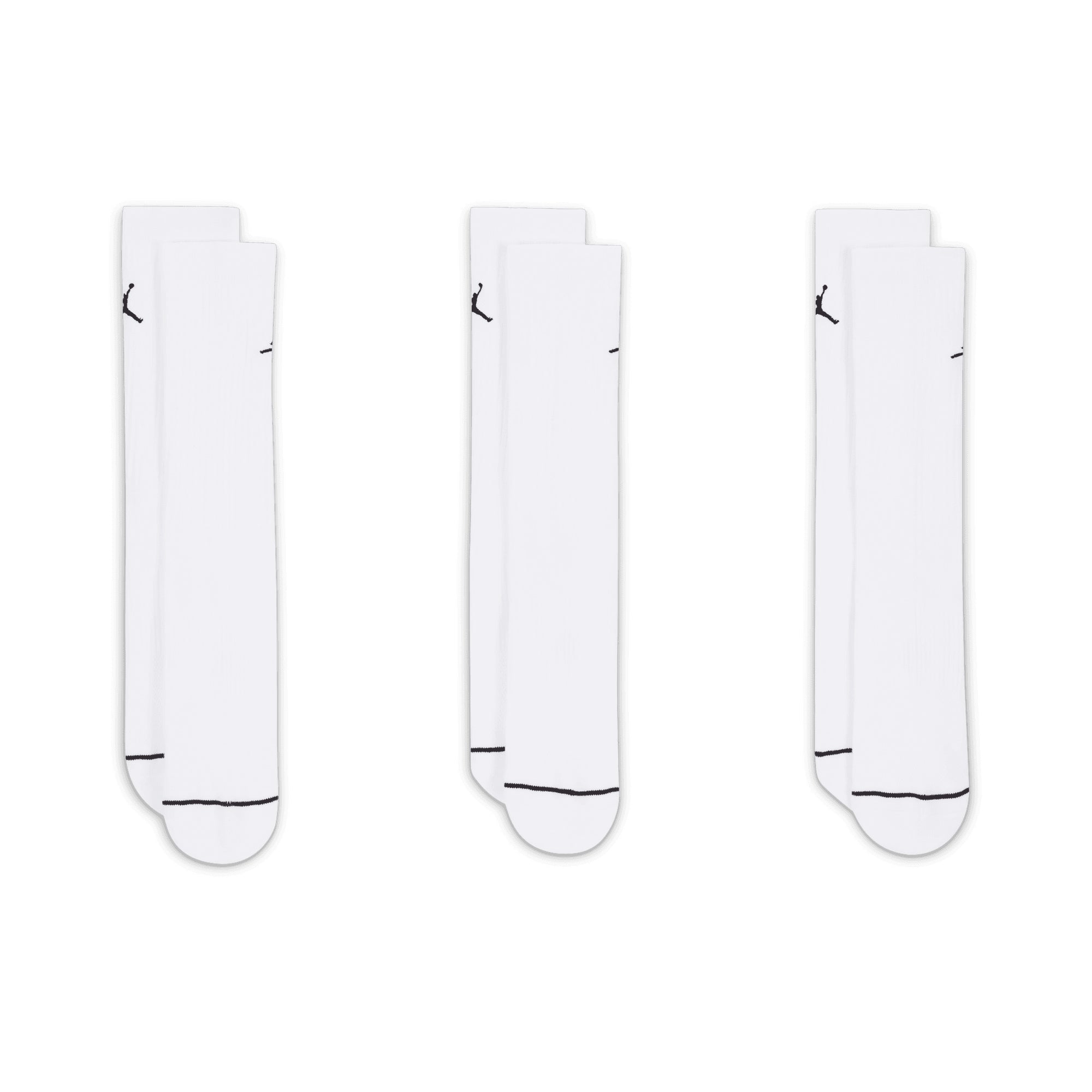 Nike Jordan Everyday Crew Socks - 3 Pair White 100