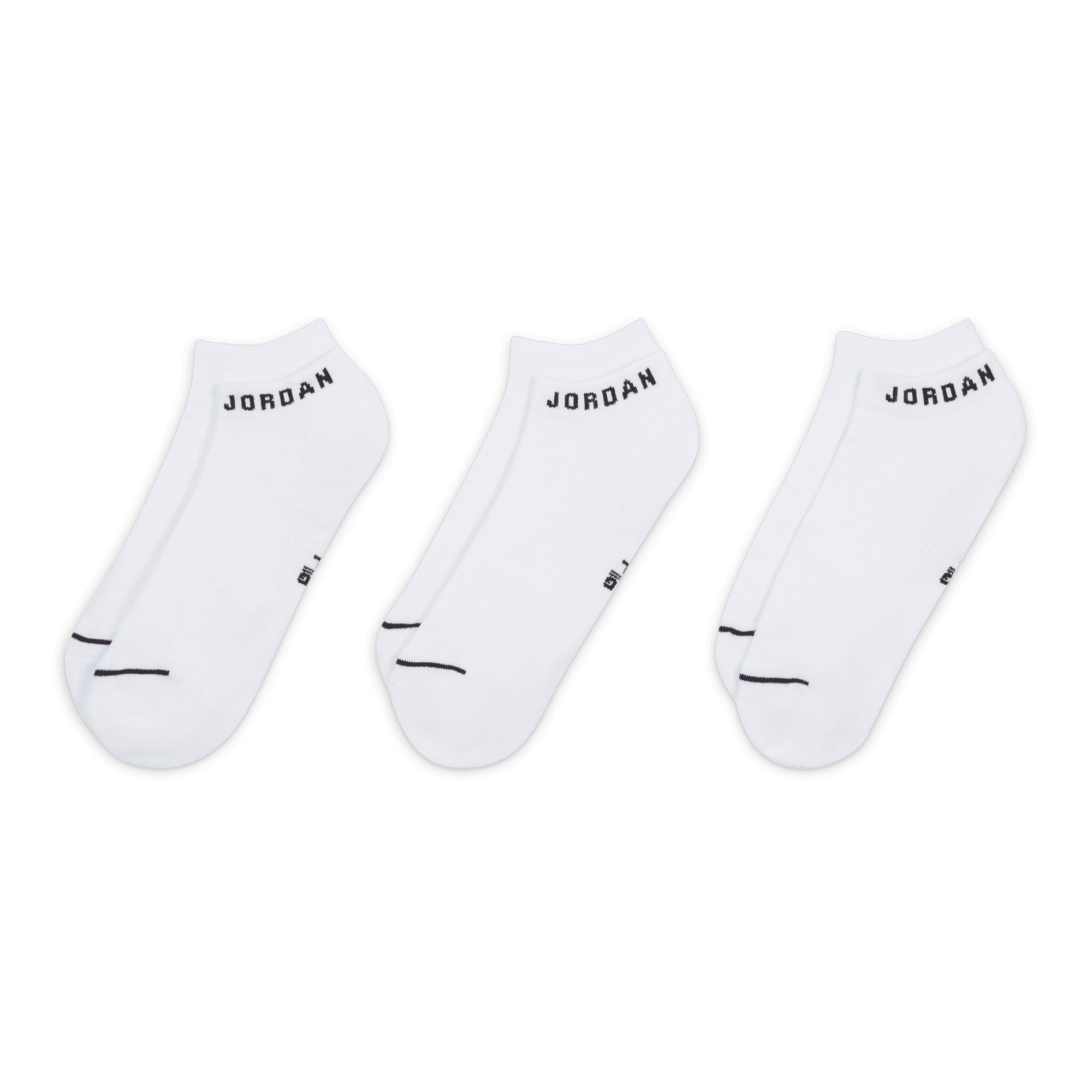 Nike Jordan Everyday No-Show Socks - 3 Pair White 100