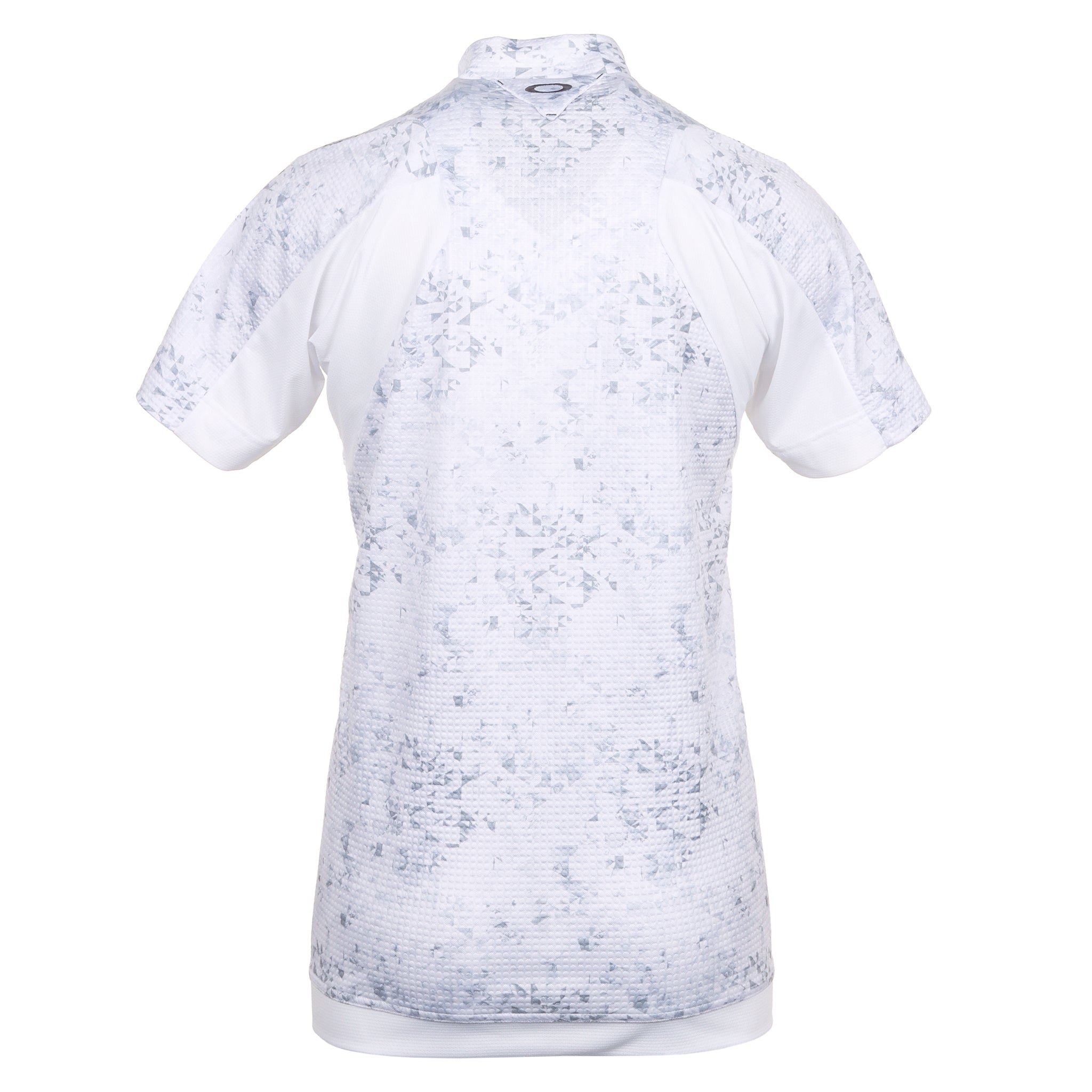 Oakley Golf Skull Bloom Quartz Mock Shirt White Print 186