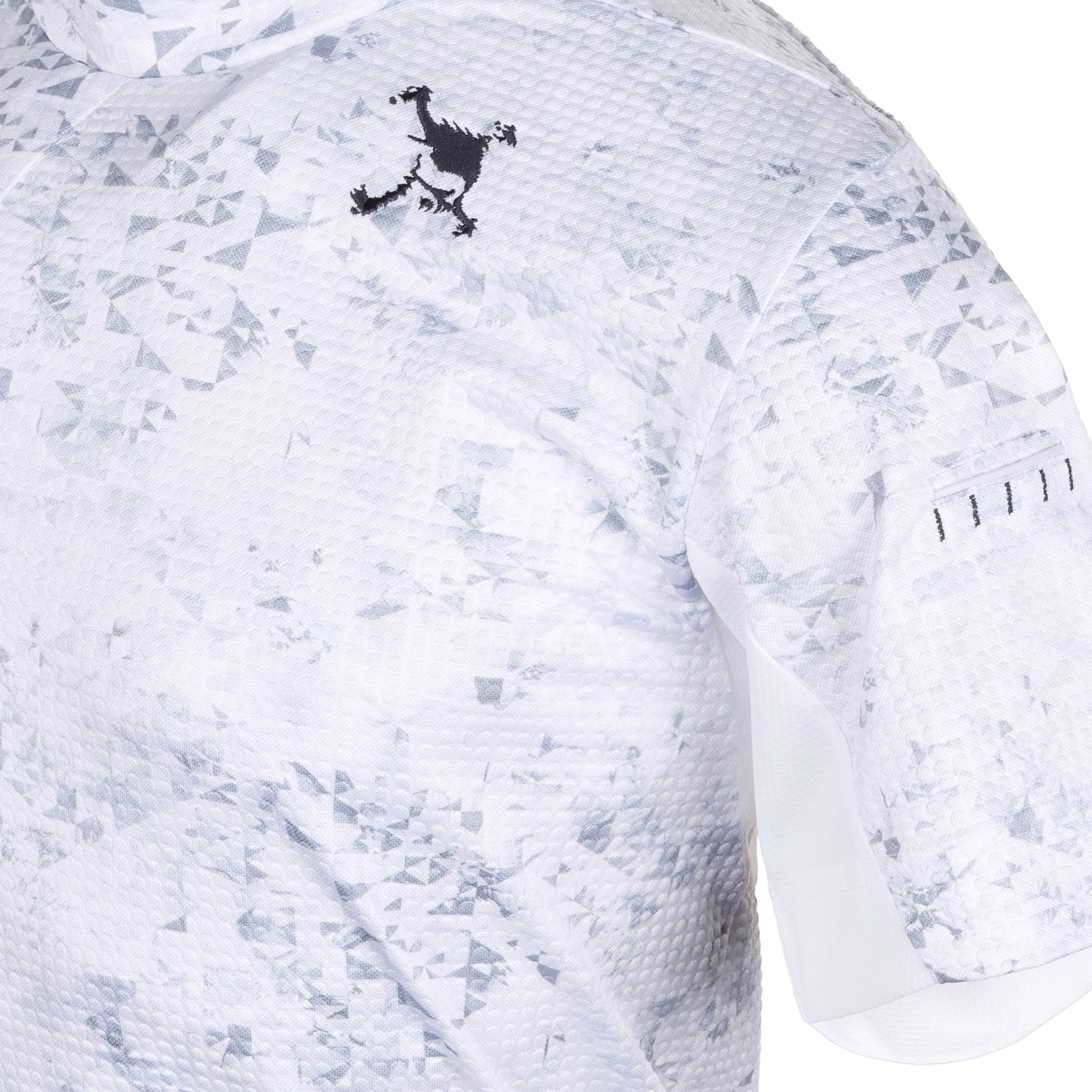 Oakley Golf Skull Bloom Quartz Mock Shirt White Print 186