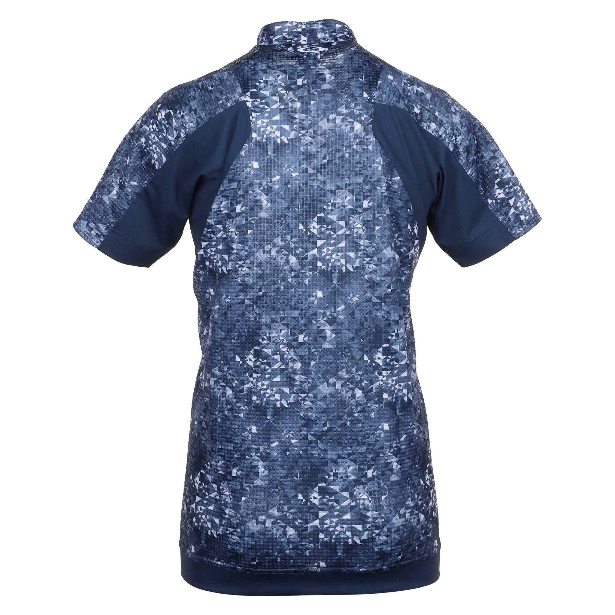 Oakley Golf Skull Bloom Quartz Mock Shirt Blue Print 62K