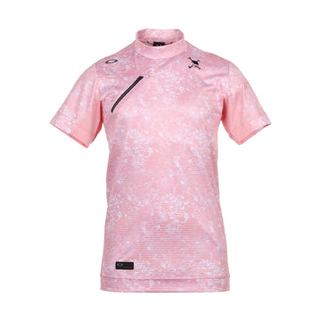 Oakley Golf Skull Bloom Quartz Mock Shirt Pink Print 81Y