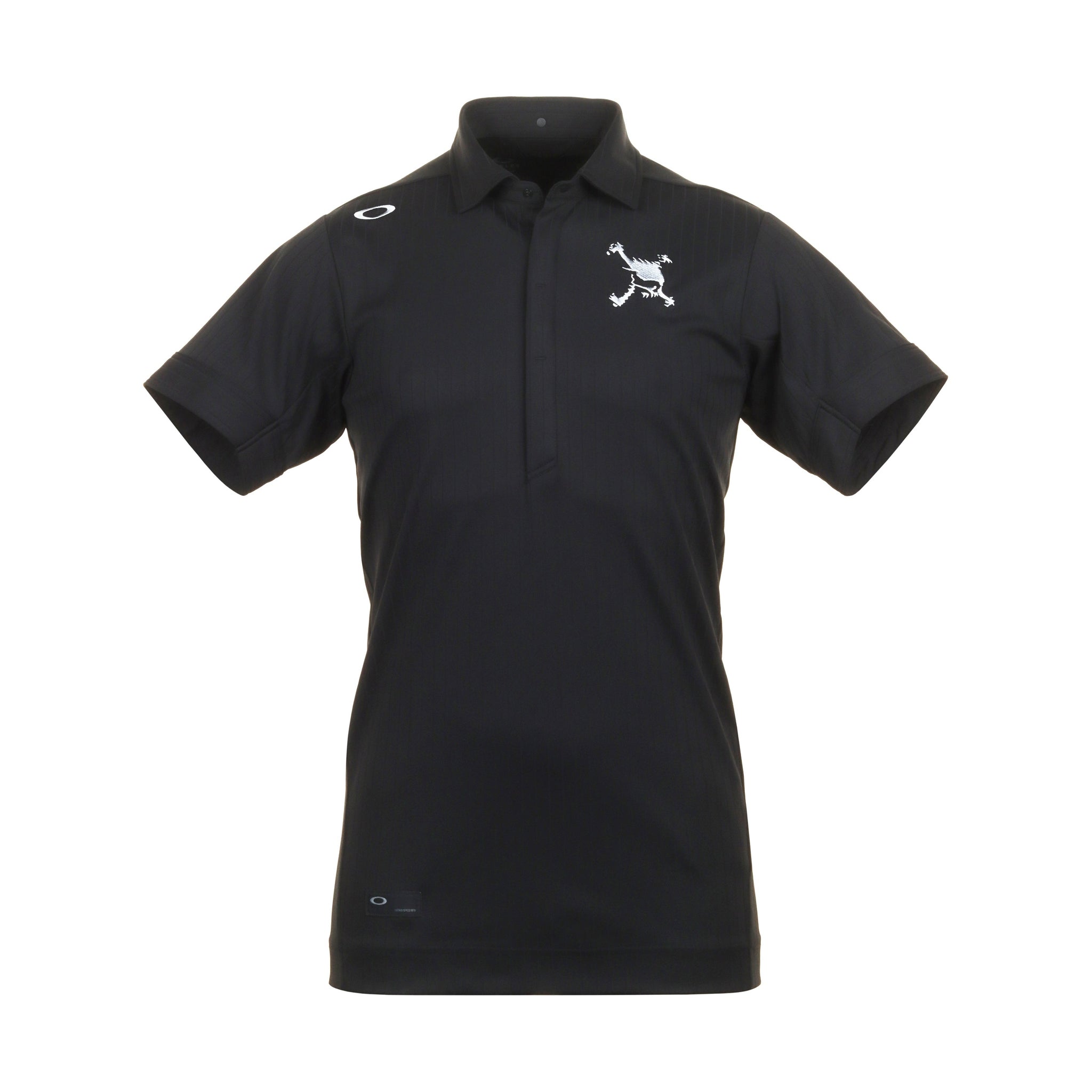 OAKLEY Men Skull Burn Up Polo T-Shirt Peacoat Casual Tee Top