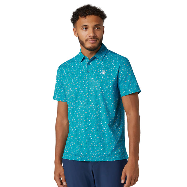 Original Penguin Golf 19th Hole Sake-Tini Polo Shirt - Caribbean Original Penguin Golf 19th Hole Sake-Tini Polo Shirt - Caribbean