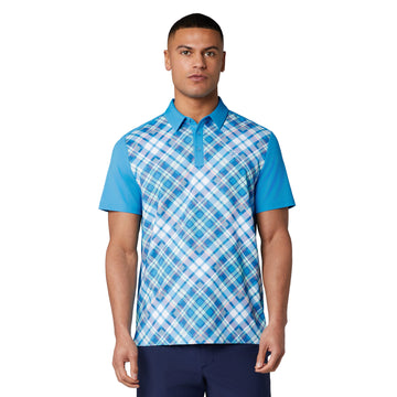 Original Penguin Golf 50's Block Madras Plaid Polo Shirt