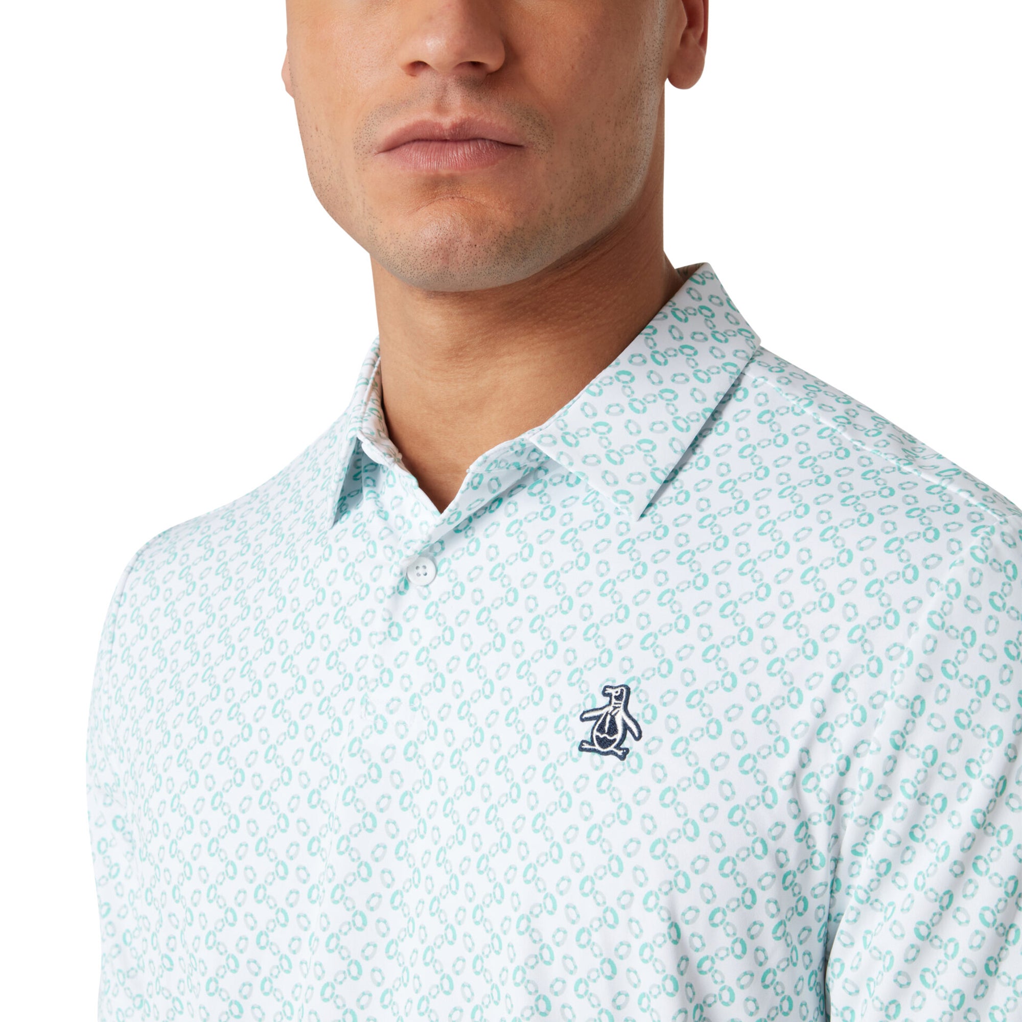 Original Penguin Golf Life Saver Polo Shirt Bright White 118
