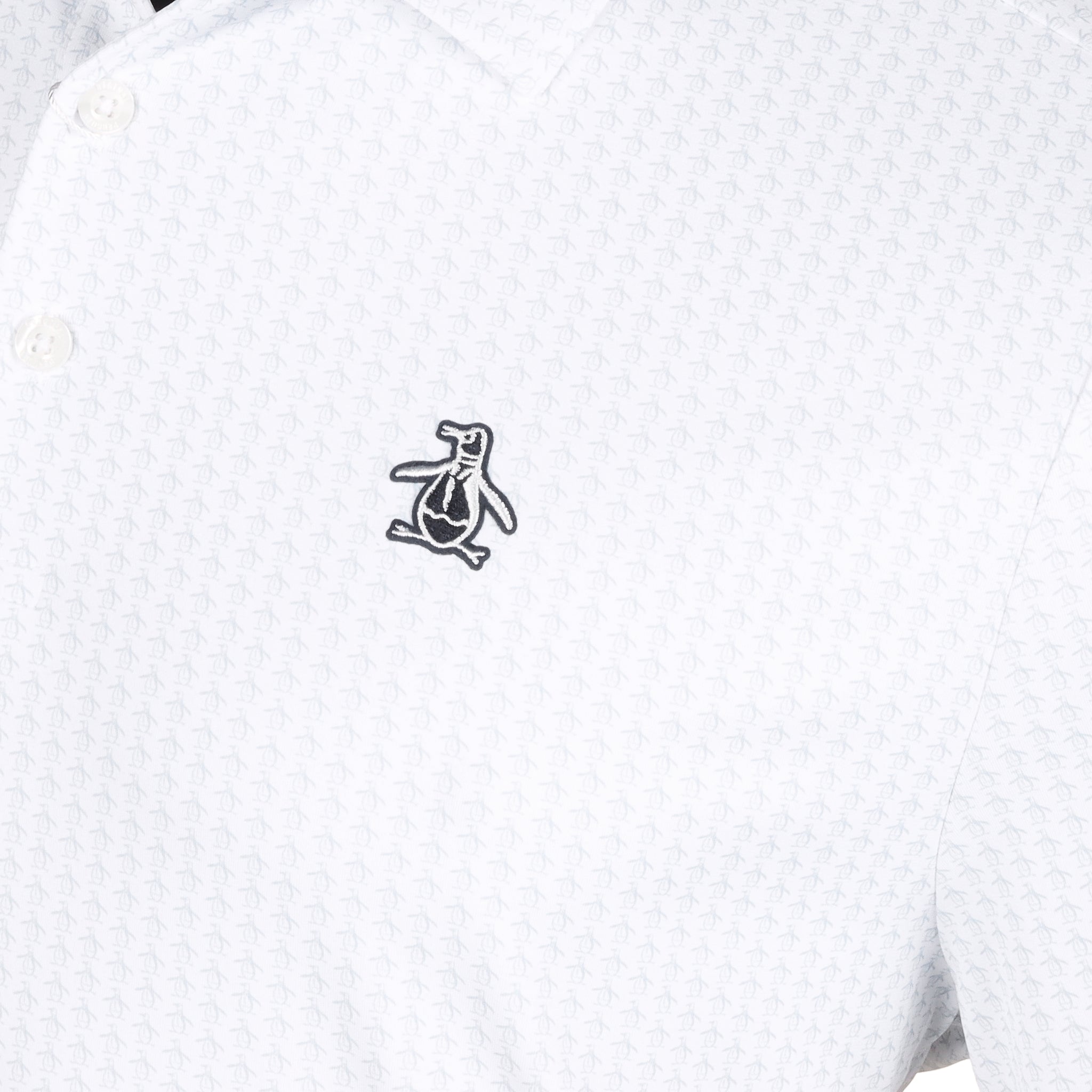 Original Penguin Golf Allover Pete Printed Polo Shirt Bright White 118