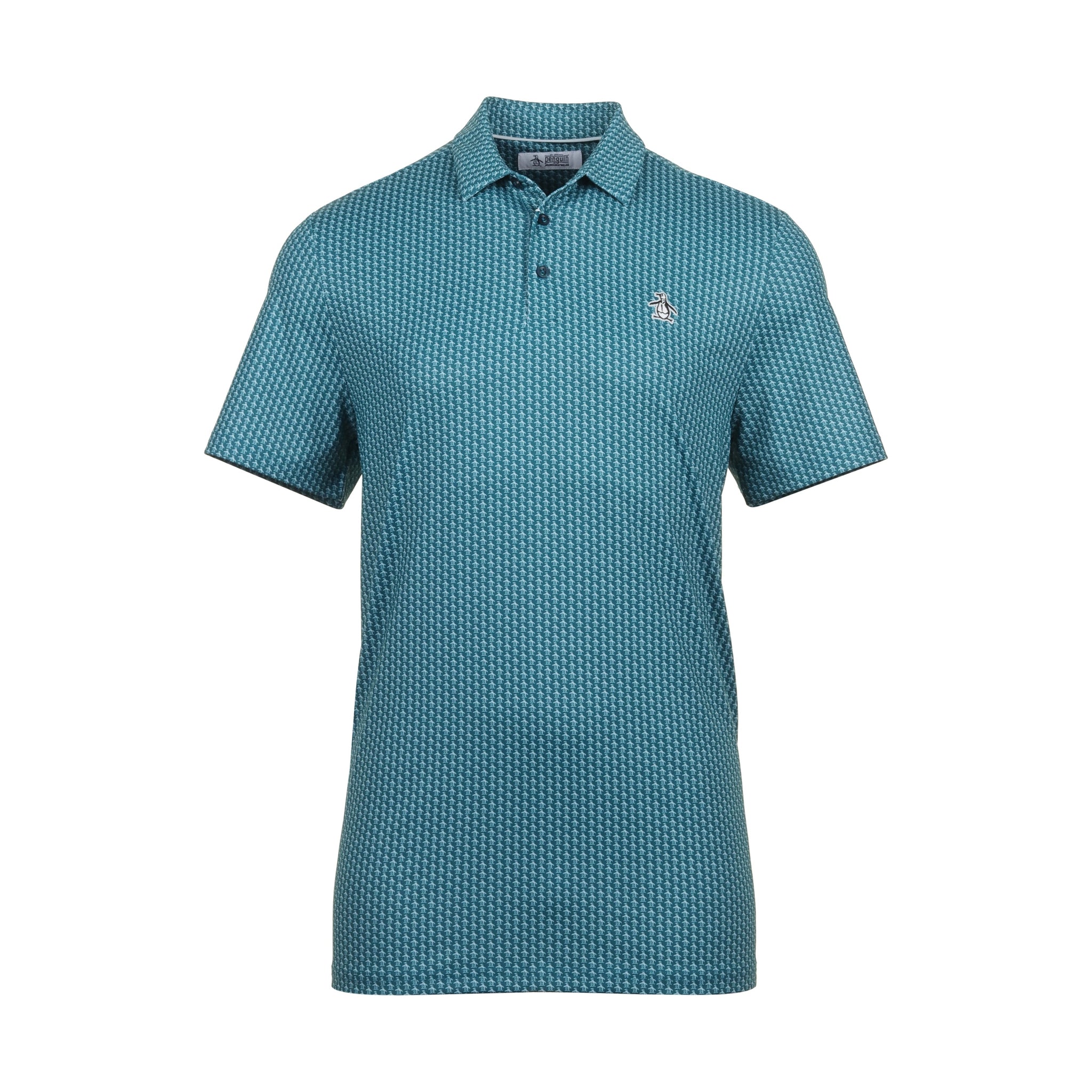 Original Penguin Golf Allover Pete Printed Polo Shirt Corsair 977