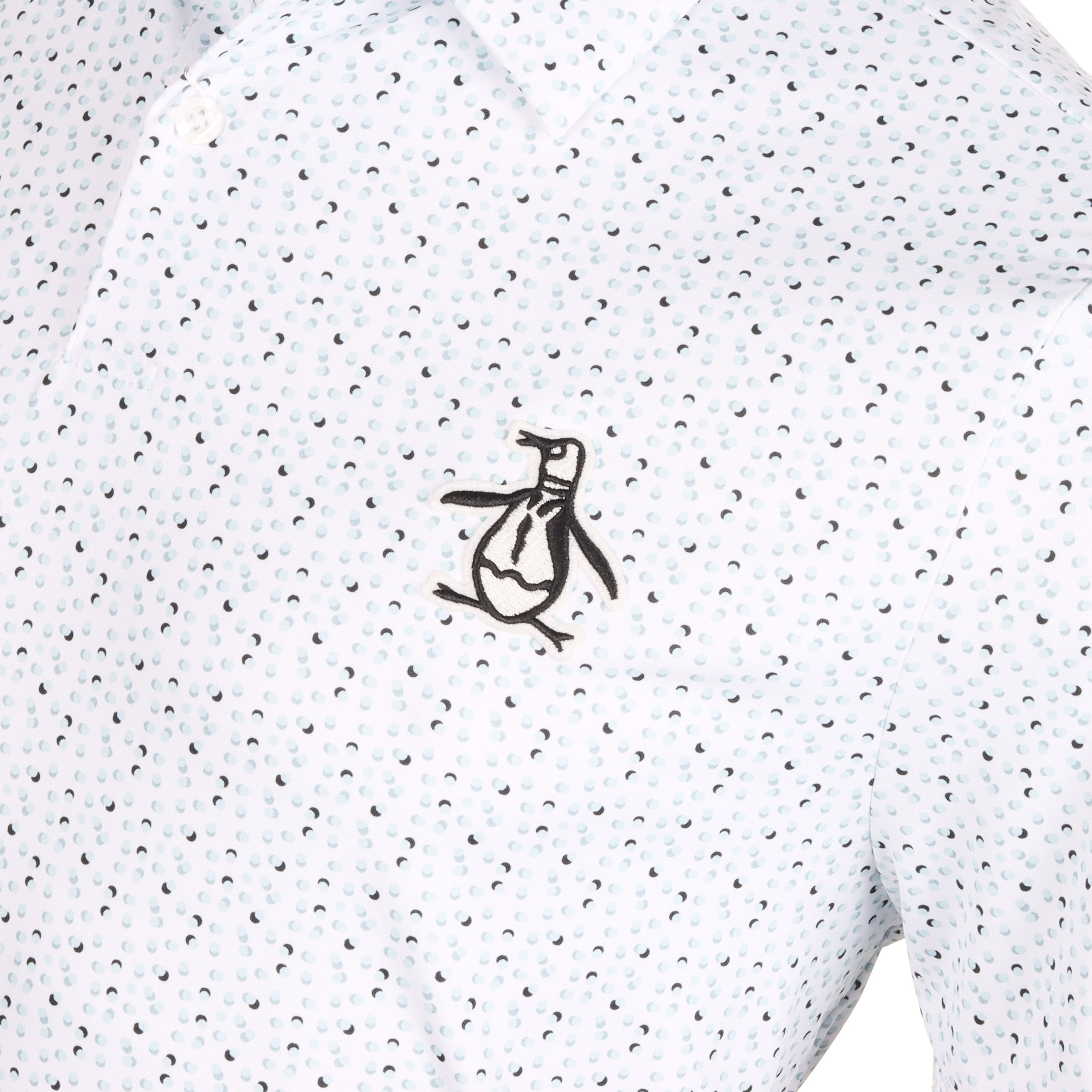 Original Penguin Golf Ball Print Polo Shirt OGKSE021 Bright White 118 ...