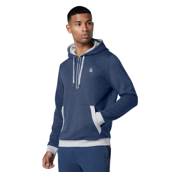 Original Penguin Men's Logo Fleece Hoodie - Organic Cotton Blend, Slim Fit, Kangaroo Pocket