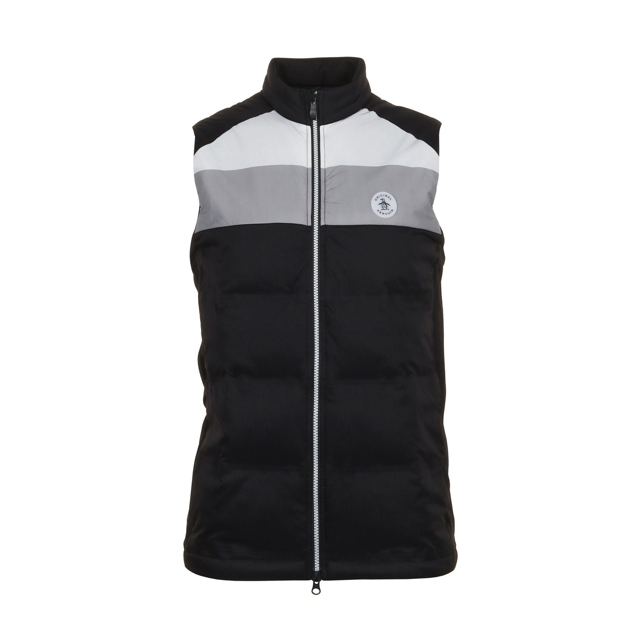 Original Penguin Golf Colour Block Lightweight Padded Vest Caviar 001