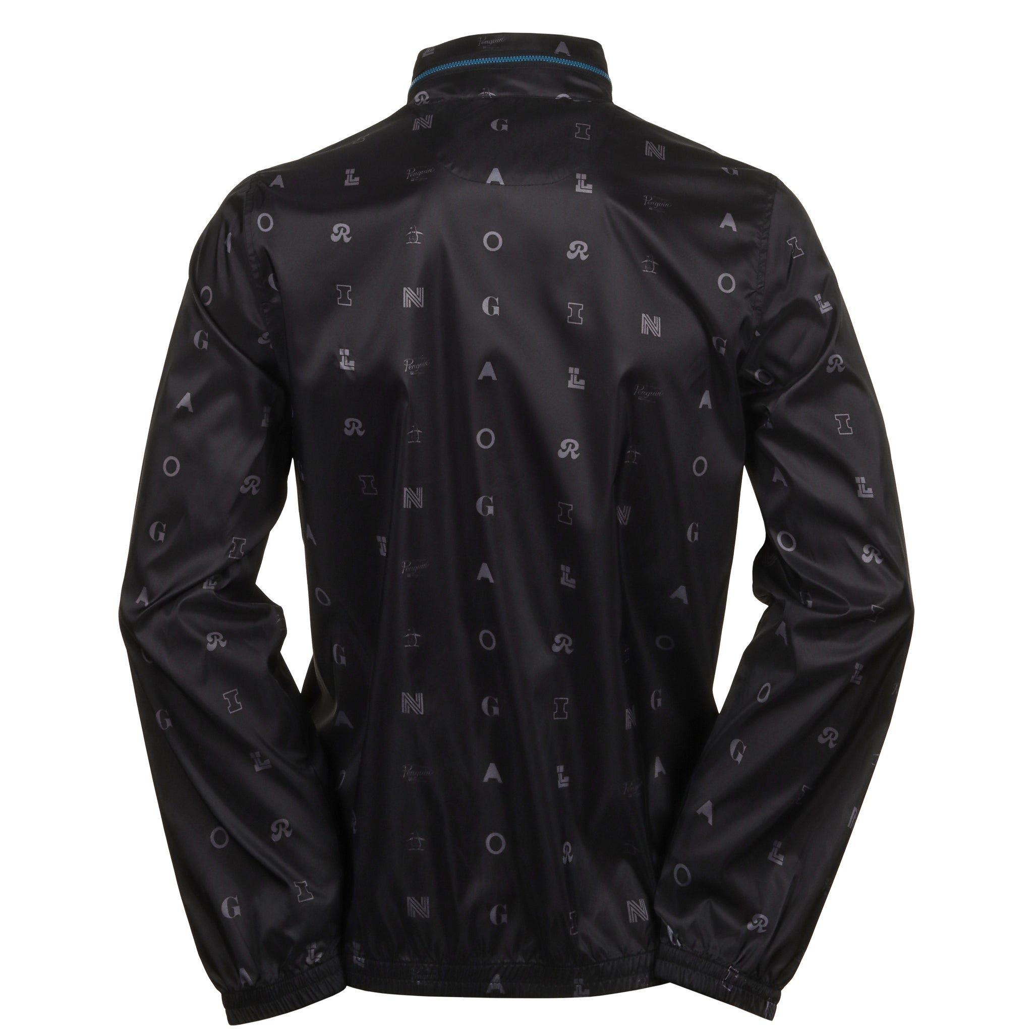 Original Penguin Golf Full Zip Hooded Wind Jacket Caviar 001
