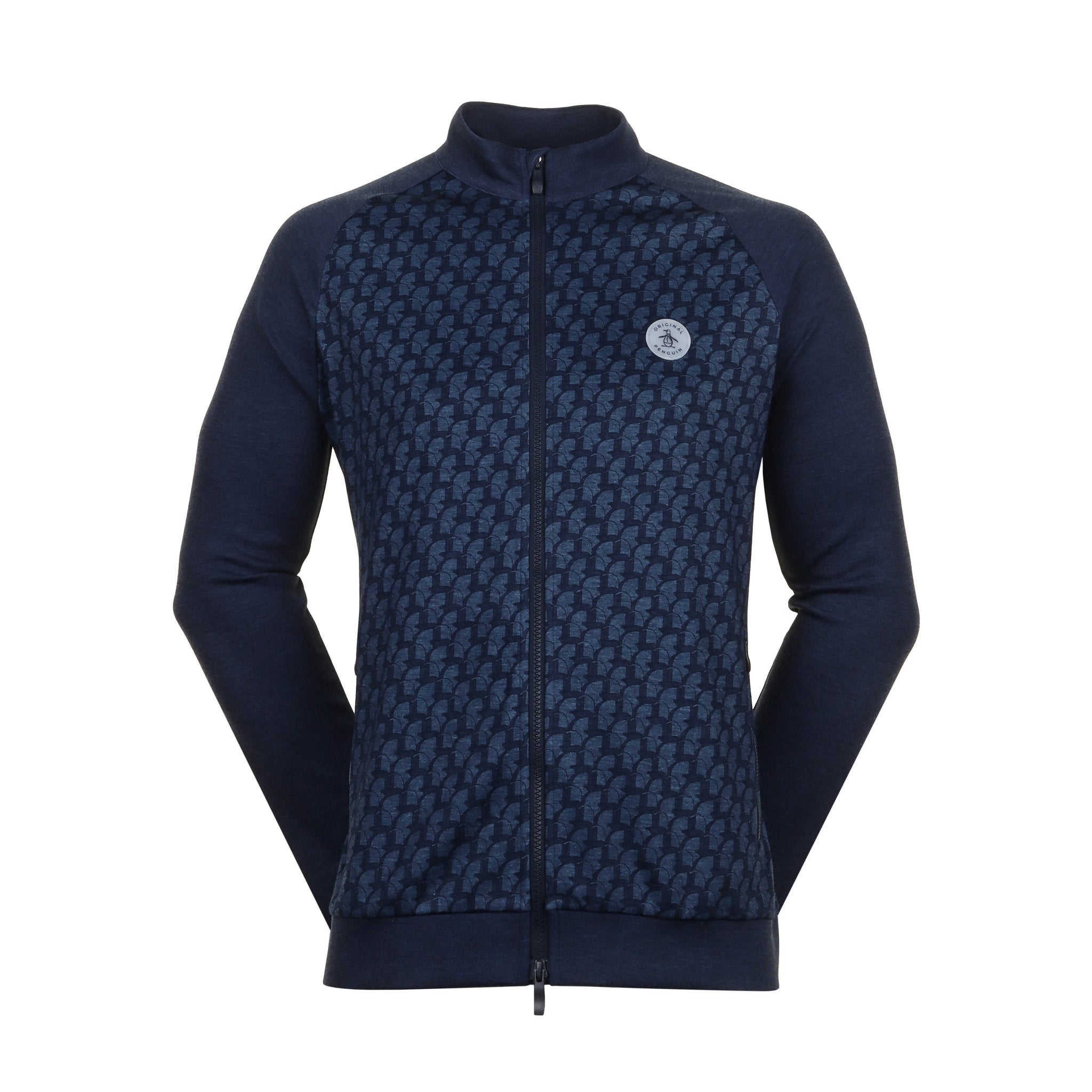 Original Penguin Golf Heritage Full Zip Jacket Black Iris Heather 413